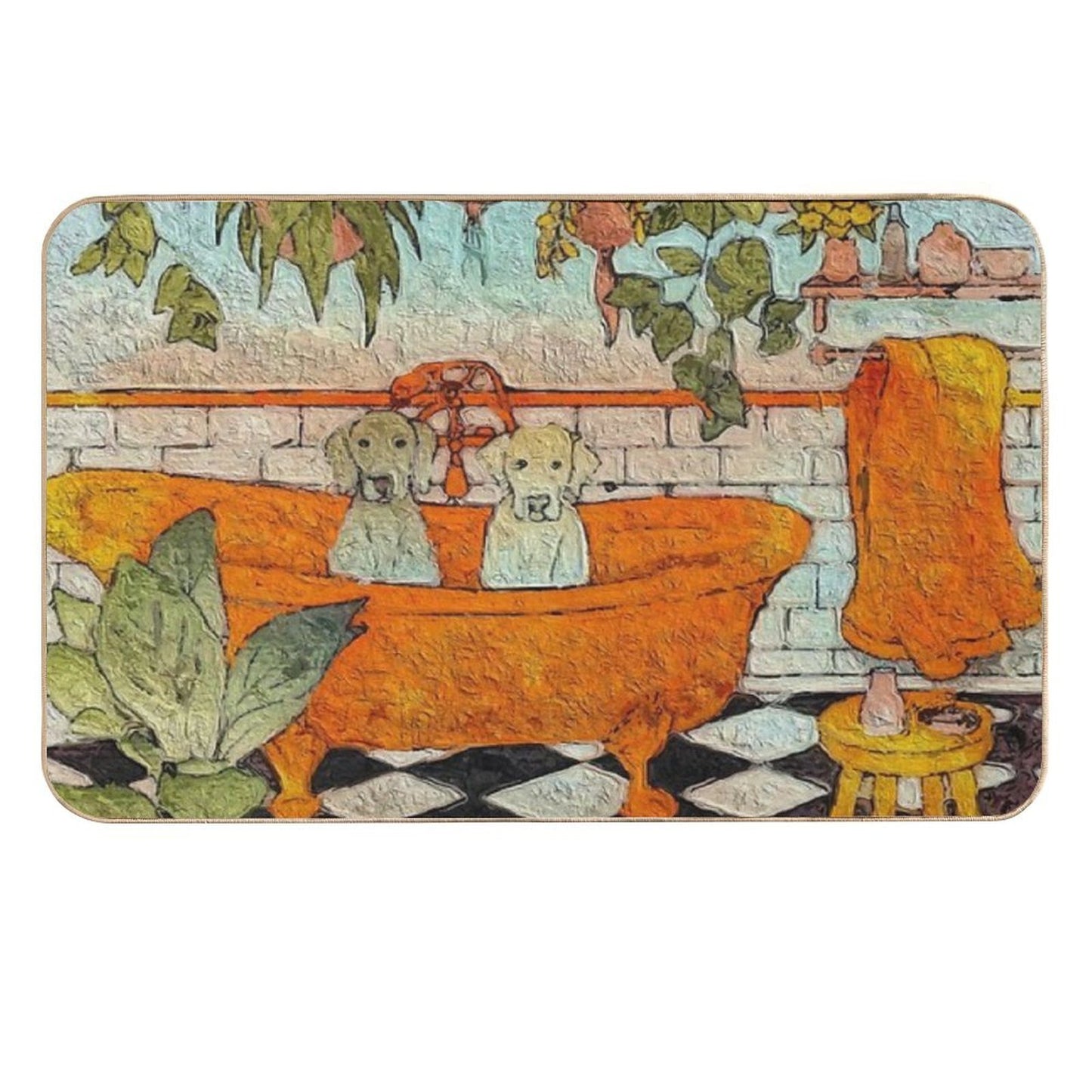 Double Doggie Bath Versatile Bath Mat