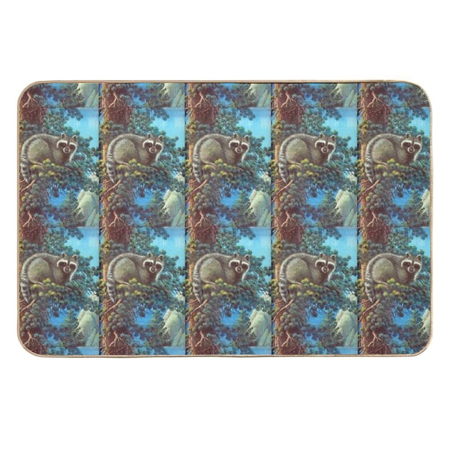 Treed Raccoon Lake Tahoe Non-Slip Bath Mat