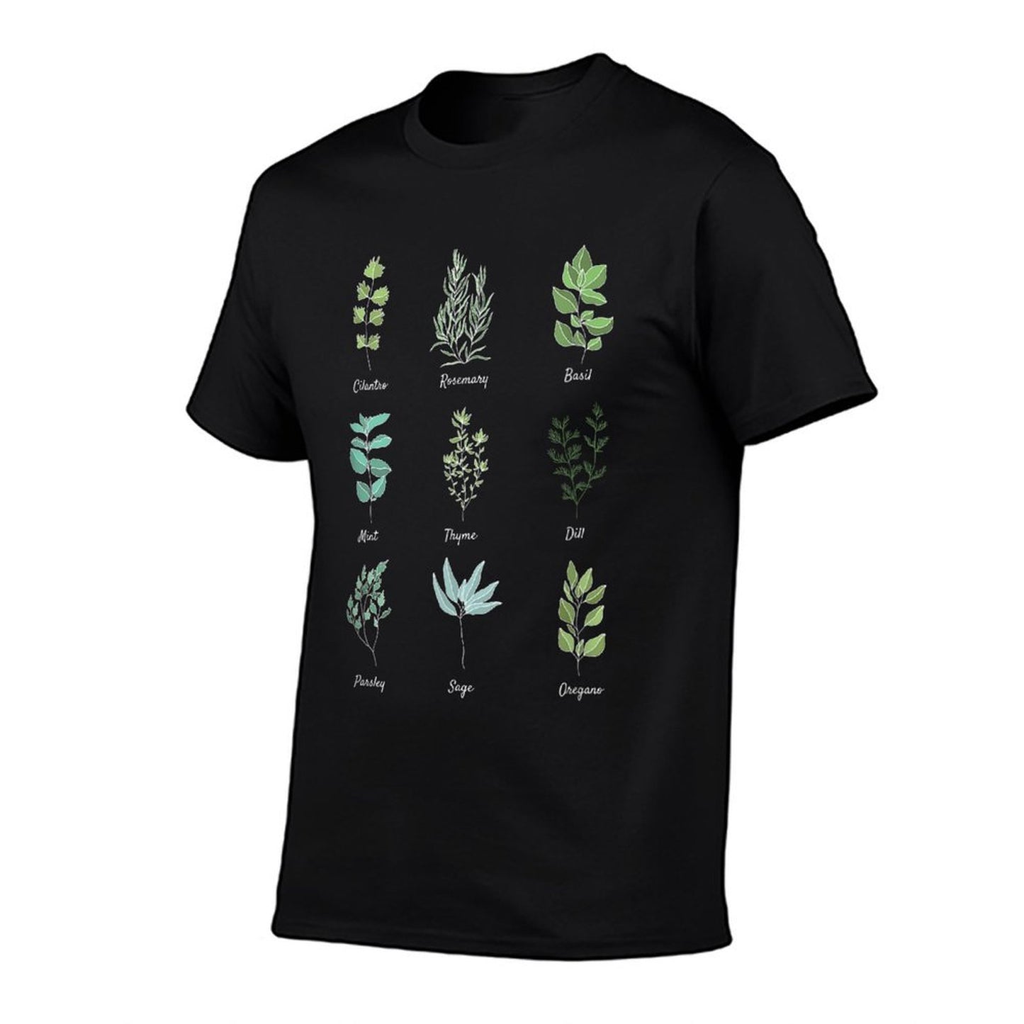 Vintage Inspired Classic Botanical Herbs Stretchy T-Shirt