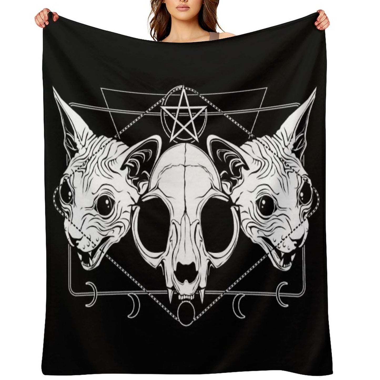 Cult of The Meow Trinity Plush Throw Blanket