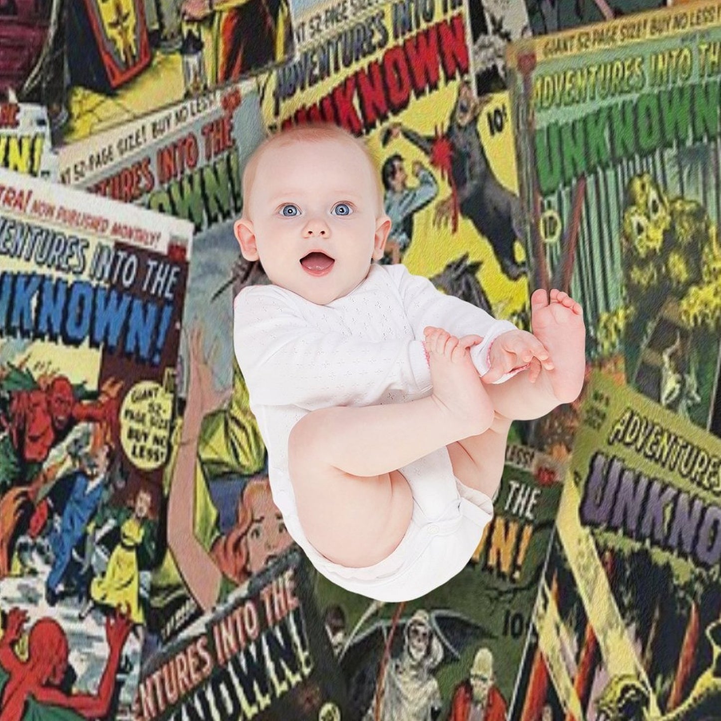 Adventures Into The Unknown - Vintage Comic Books - Halloween Comic For Fans Of Vintage Comic Books Gift-ready Throw Blanket