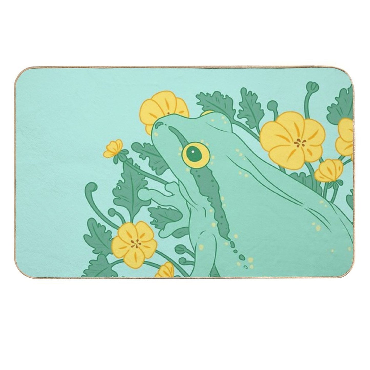 Toe of Frog Buttercups Repositionable Bath Mat