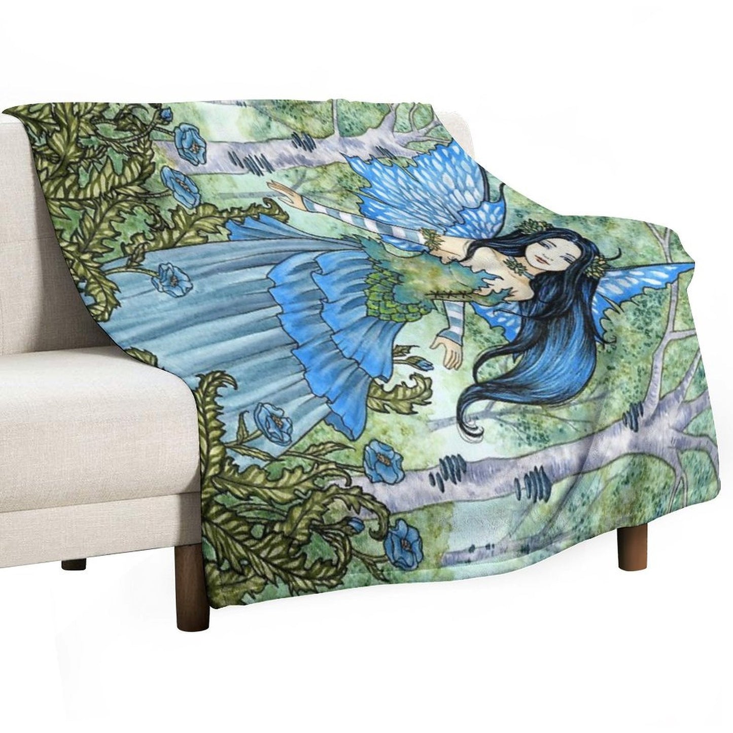 The Blue Wood Anti-pilling Throw Blanket