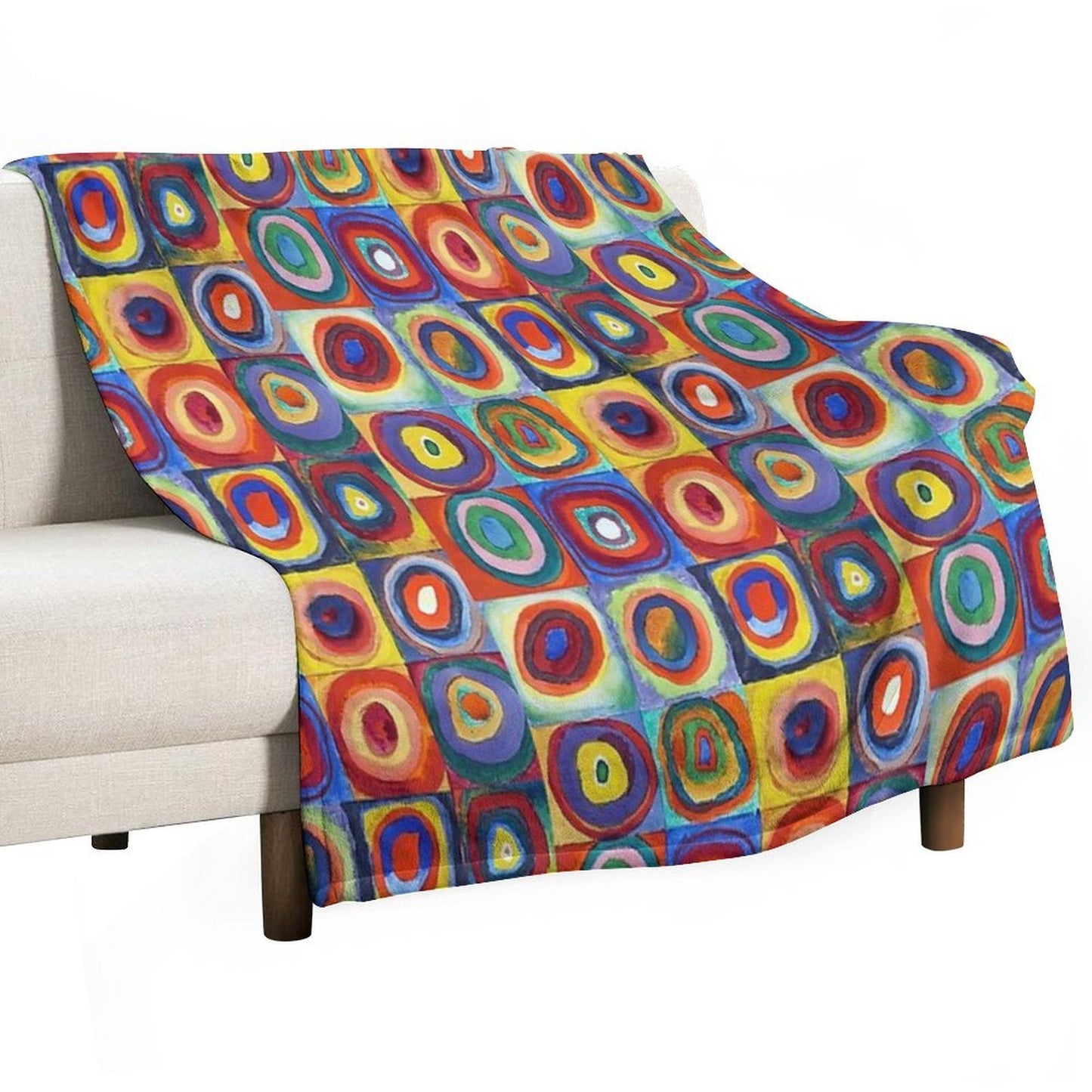 Wassily Kandinsky - Color Study, Squares with Concentric Circles - Bauhaus Art Quick-dry Throw Blanket