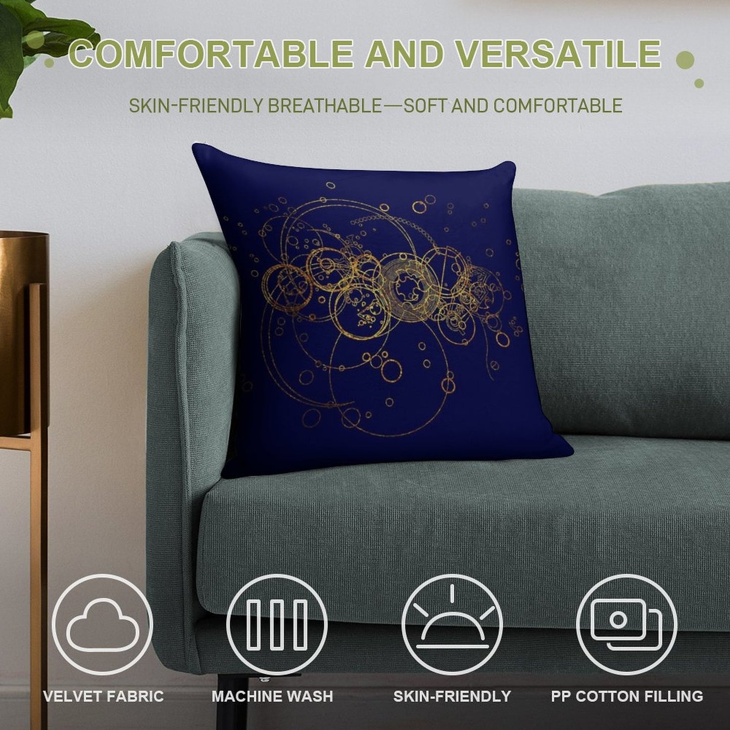 Time Lord Writing - Transparent Soft Reinforced Edging Throw Pillow