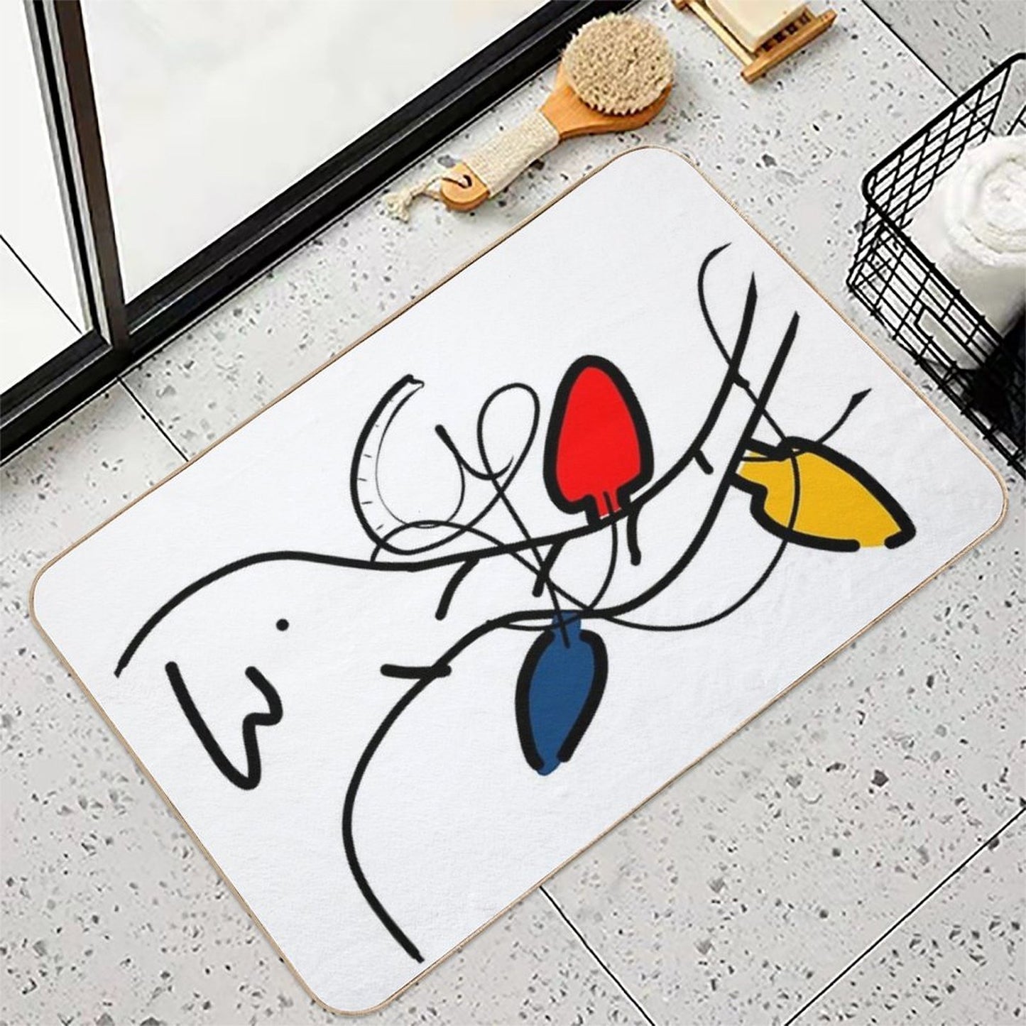 Elephant Christmas Lights 1 Easy Maintenance Bath Mat