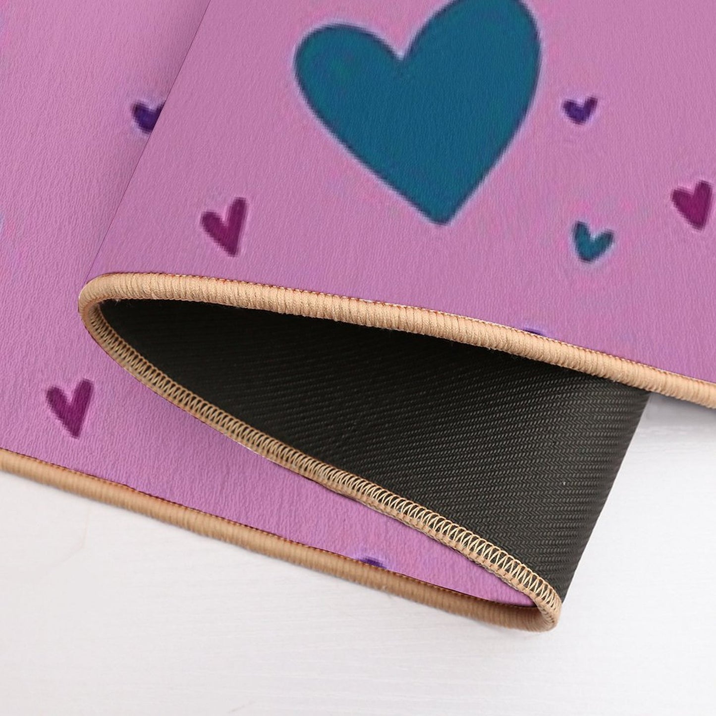 Hearts Fade-Resistant Bath Mat