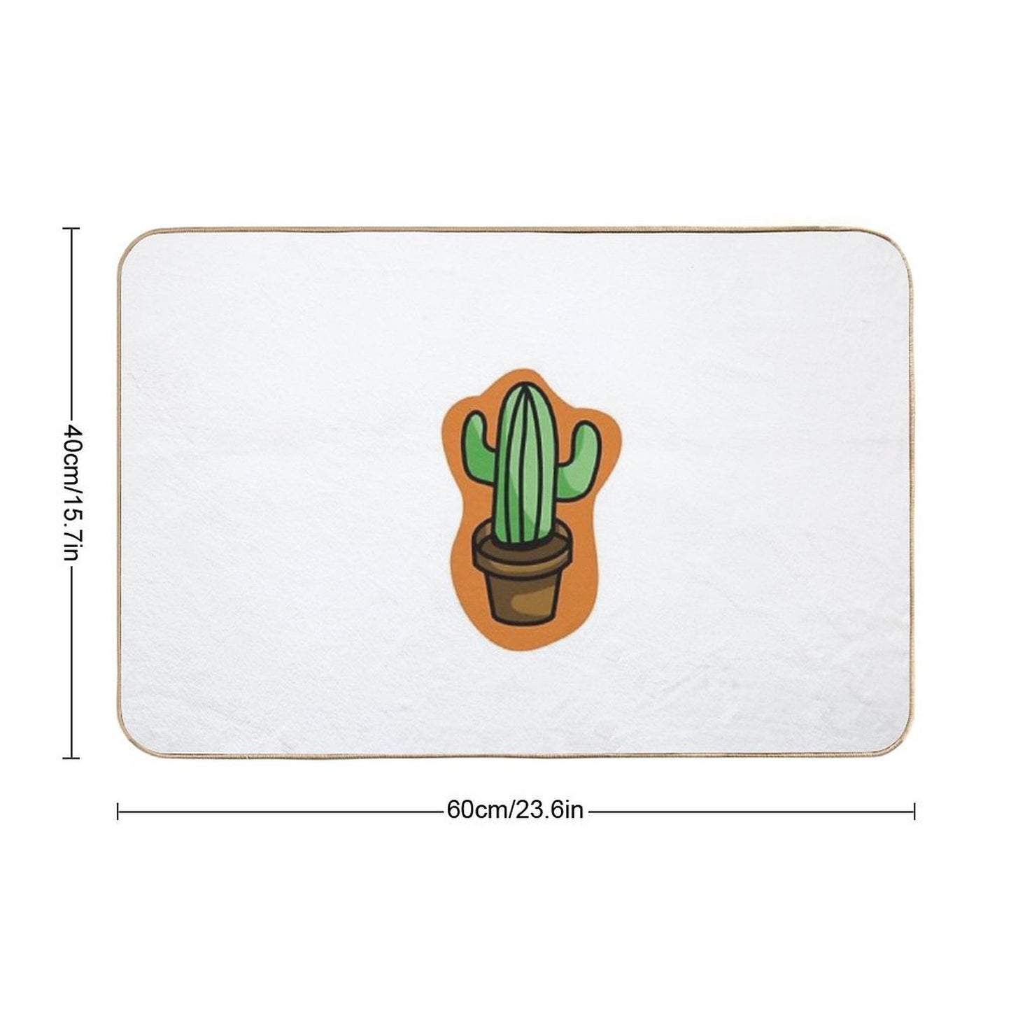 Colorful Cactus Eco-Friendly Bath Mat