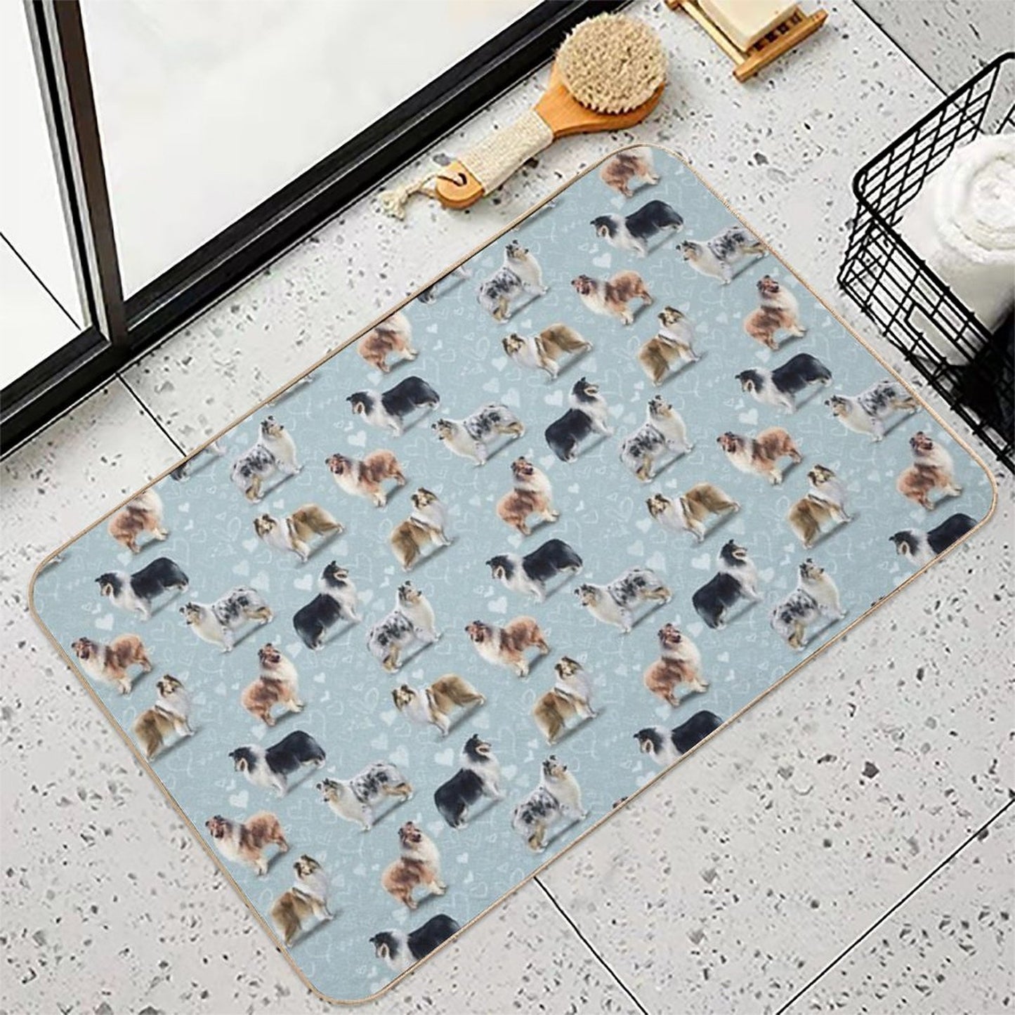 The Rough Collie Absorbent Bath Mat