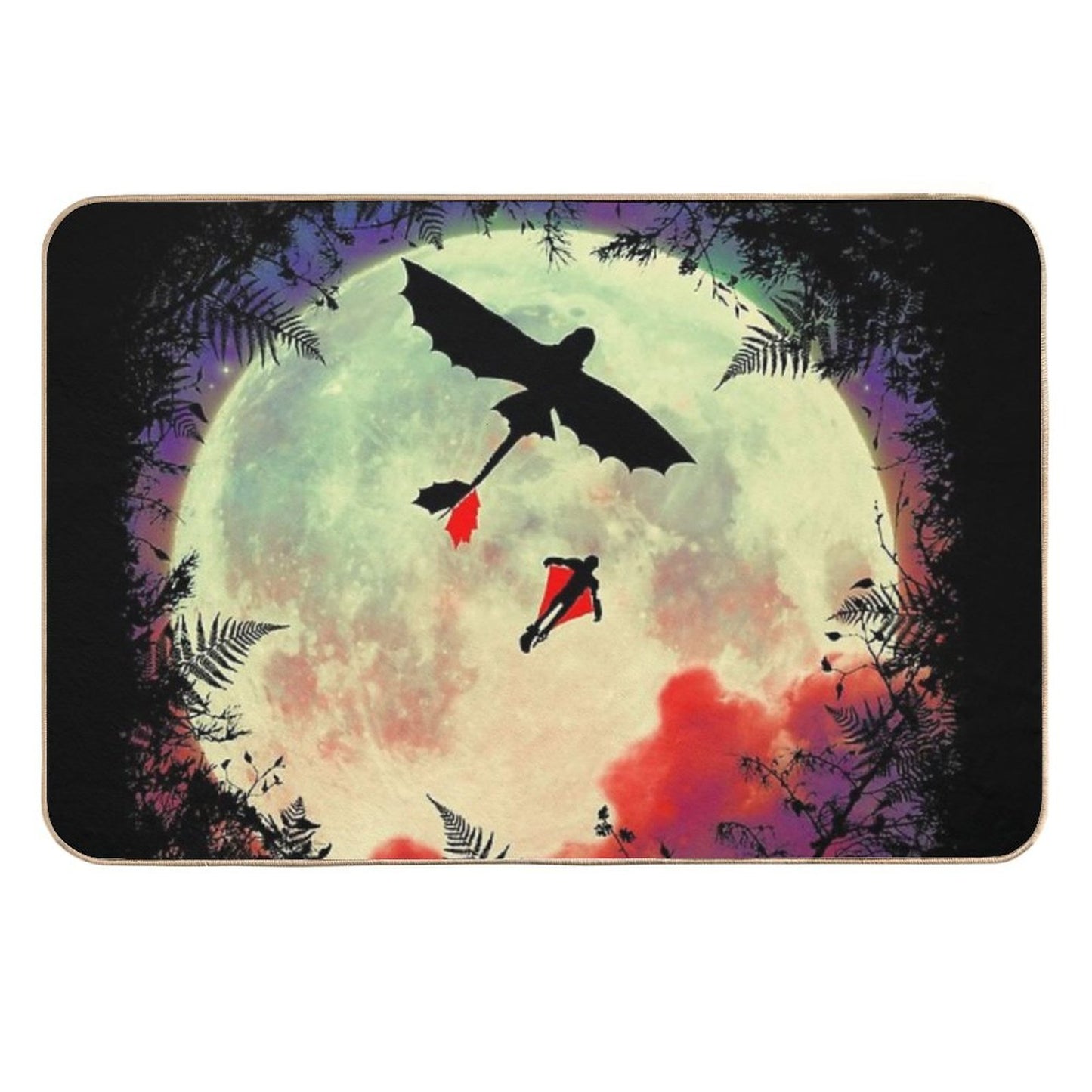 Dragon Moon Repositionable Bath Mat