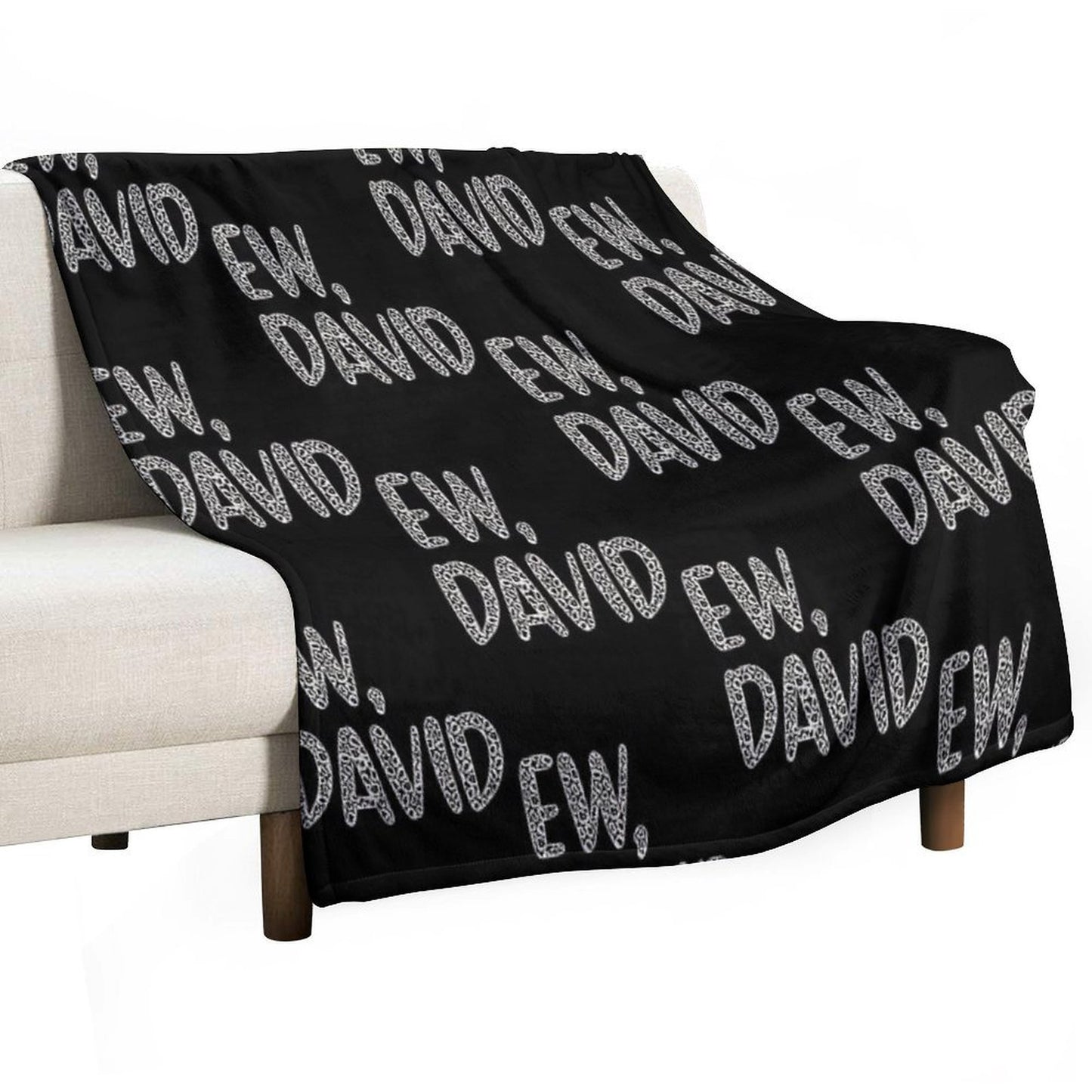Ew, David. The Leopard Print Iconic Schitt's Creek Alexis Rose to David Rose Quote Easy Care Throw Blanket