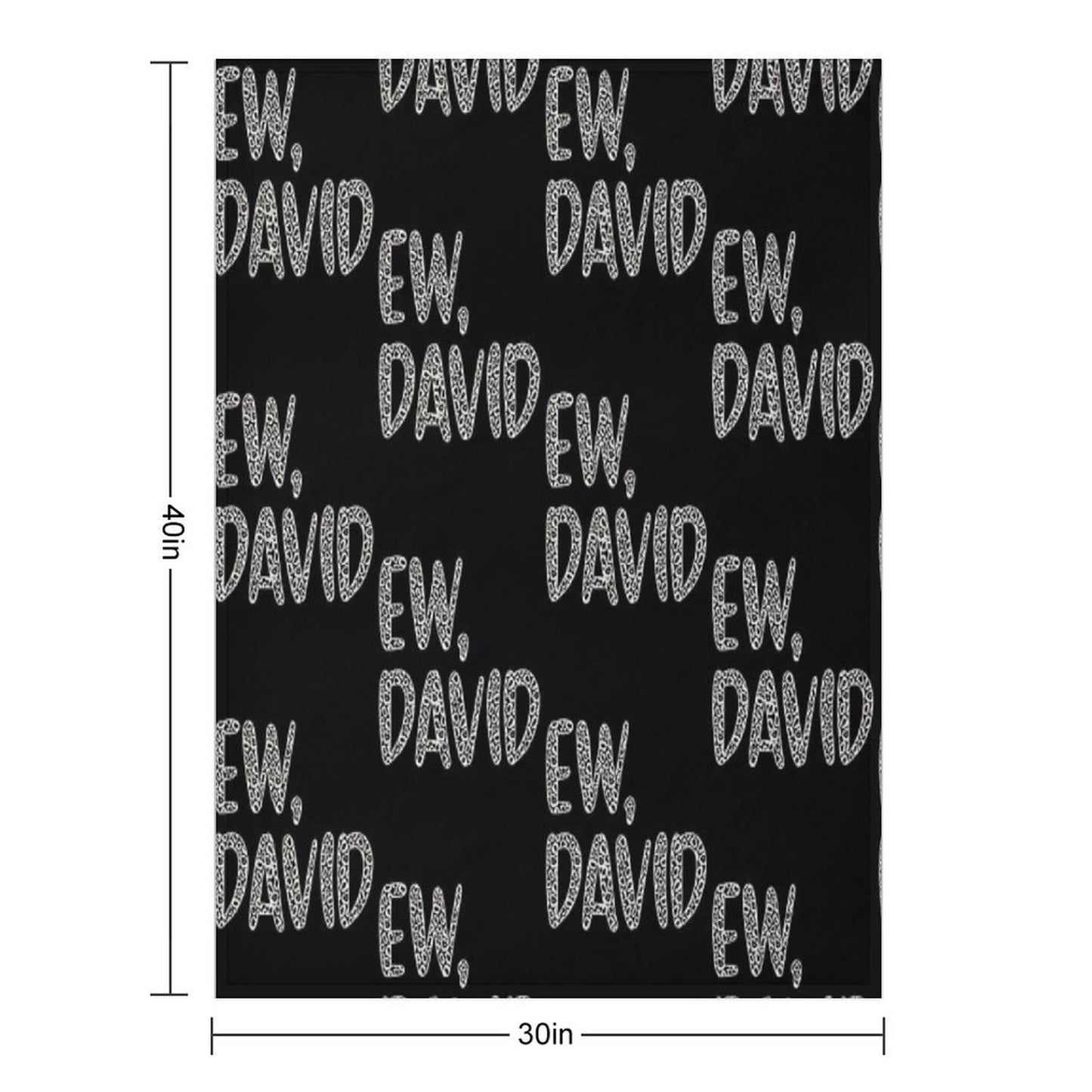 Ew, David. The Leopard Print Iconic Schitt's Creek Alexis Rose to David Rose Quote Easy Care Throw Blanket
