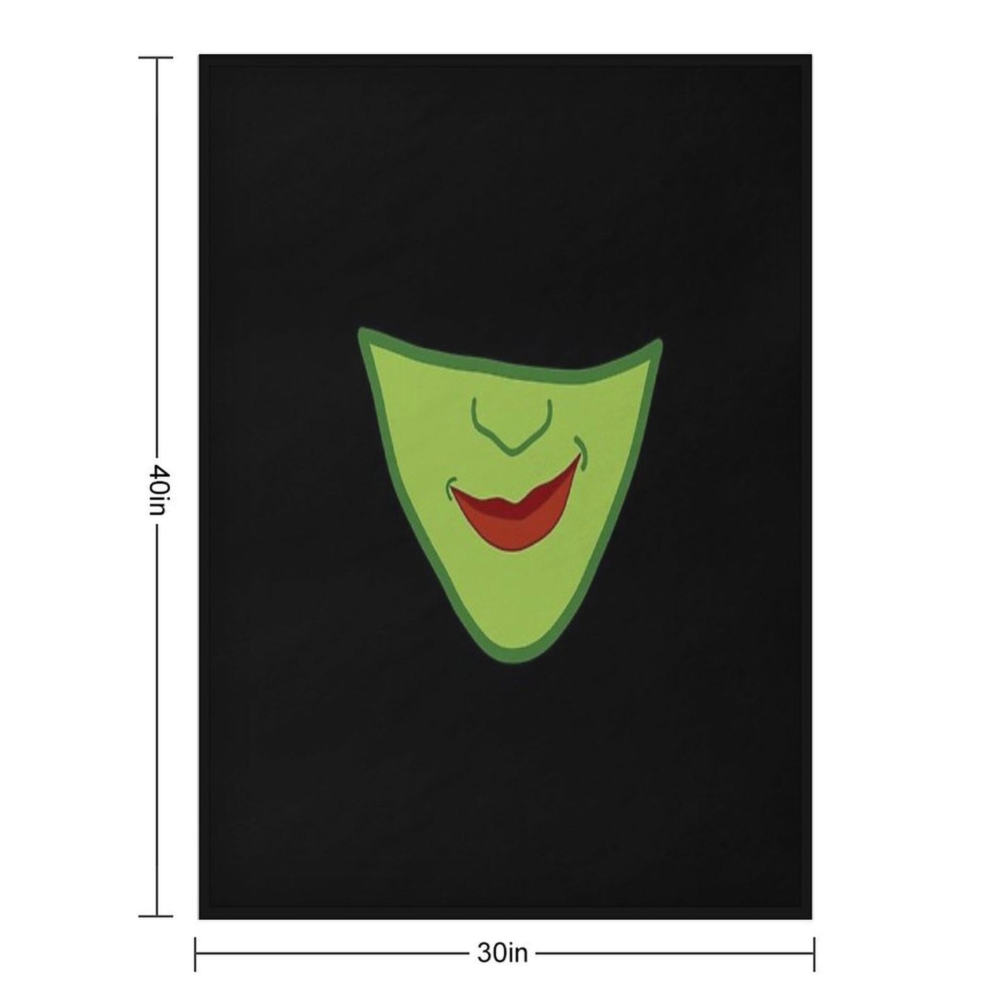 Elphaba From Wicked The Musical Sustainable Throw Blanket
