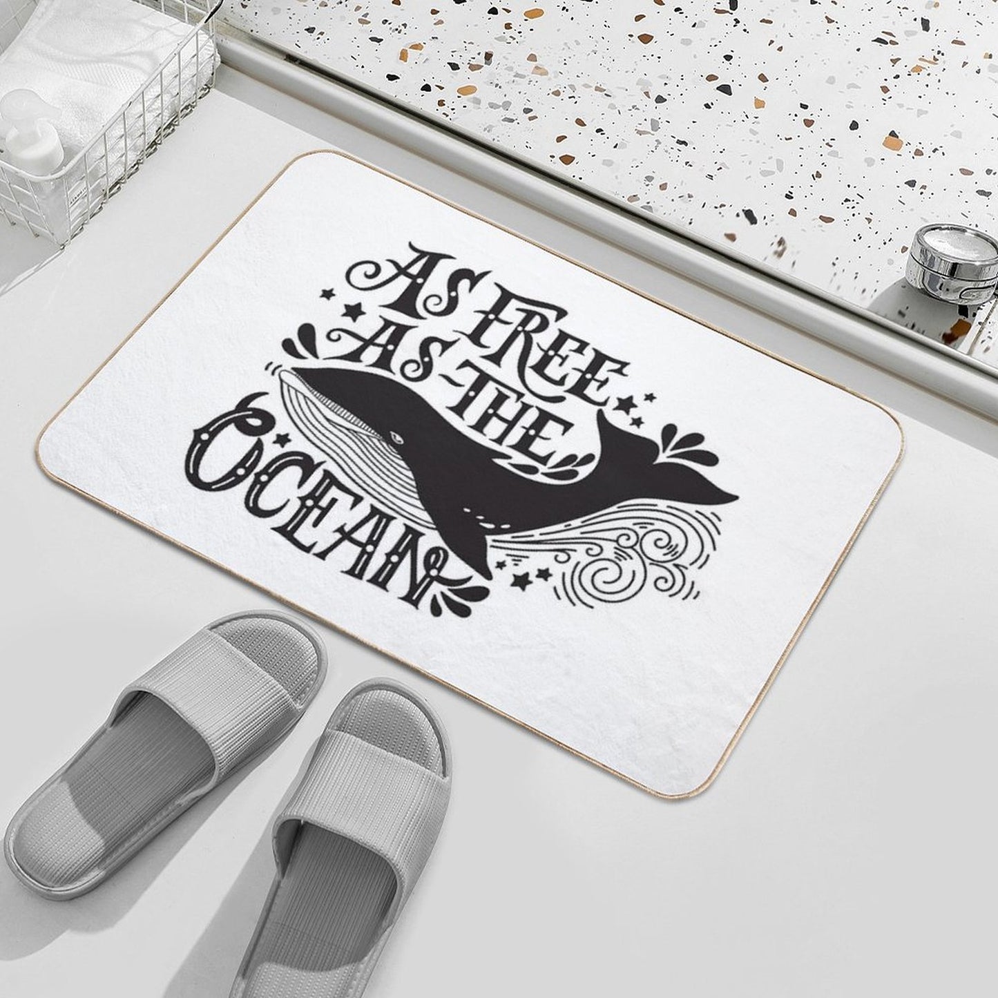 As Free As The Ocean. Dirt-Trapping Bath Mat