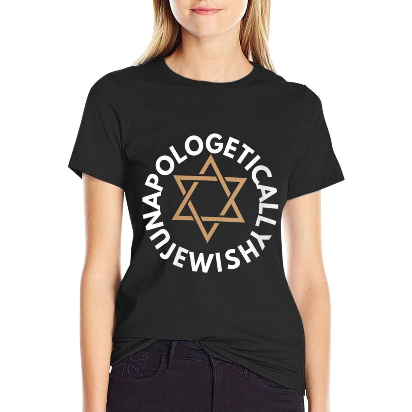 Womens Jewish Pride, Jewish Culture, Unapologetically Jewish Slim-fit Cut T-Shirt