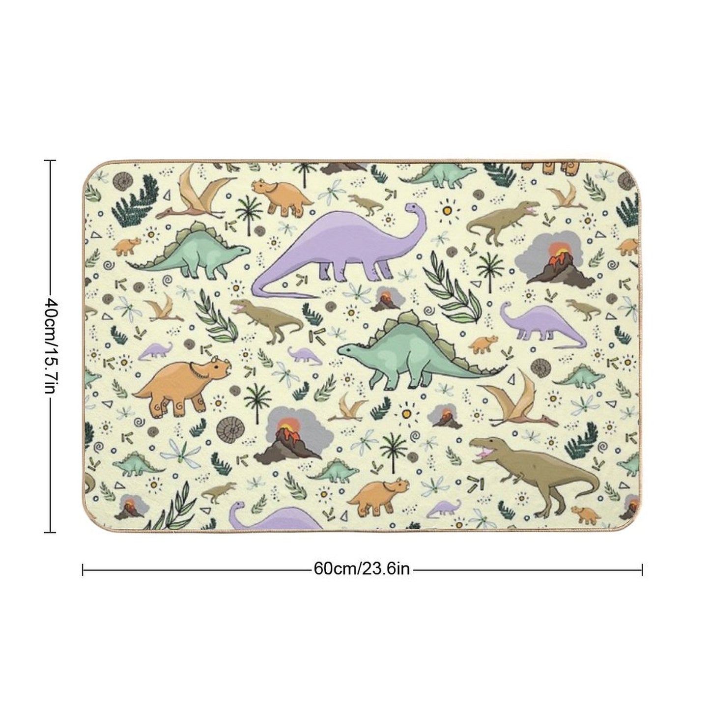 Dinosaurs! Fade-Resistant Bath Mat
