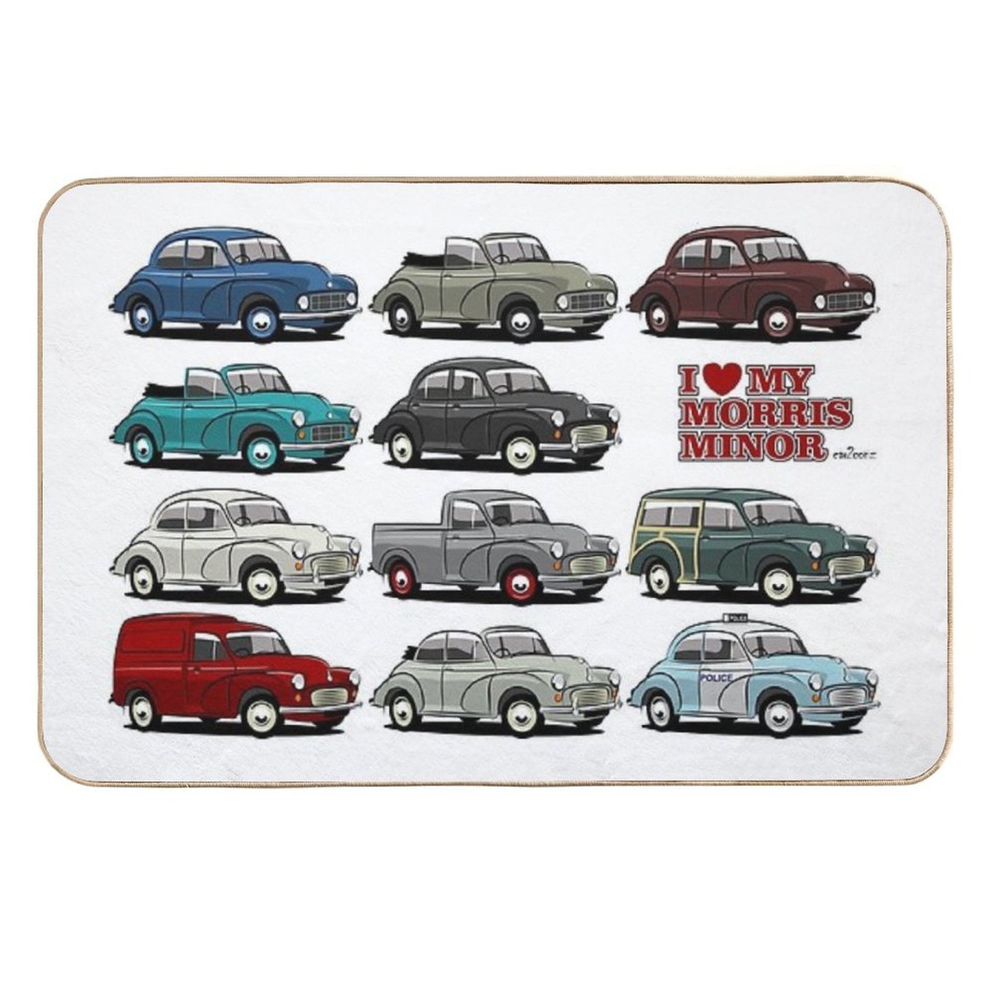 Morris Minor Evolution Non-Slip Bath Mat