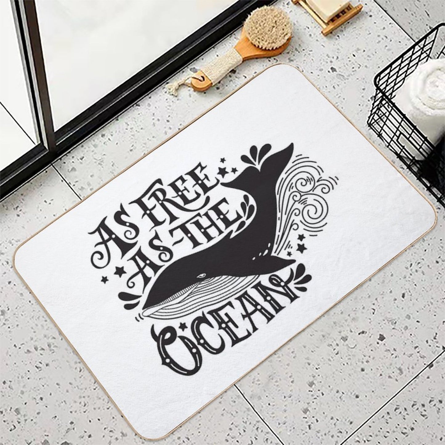 As Free As The Ocean. Dirt-Trapping Bath Mat