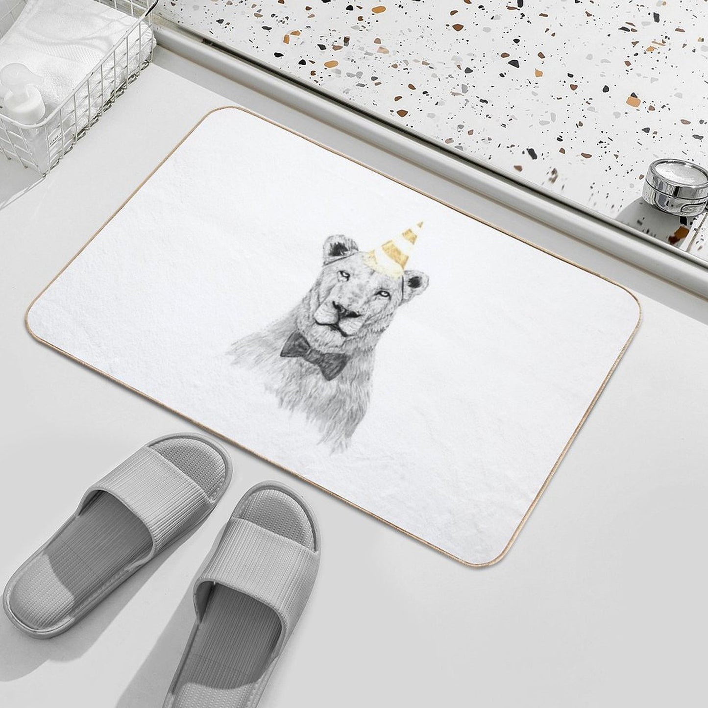 Get The Party Started (color) Rapid-Drying Bath Mat