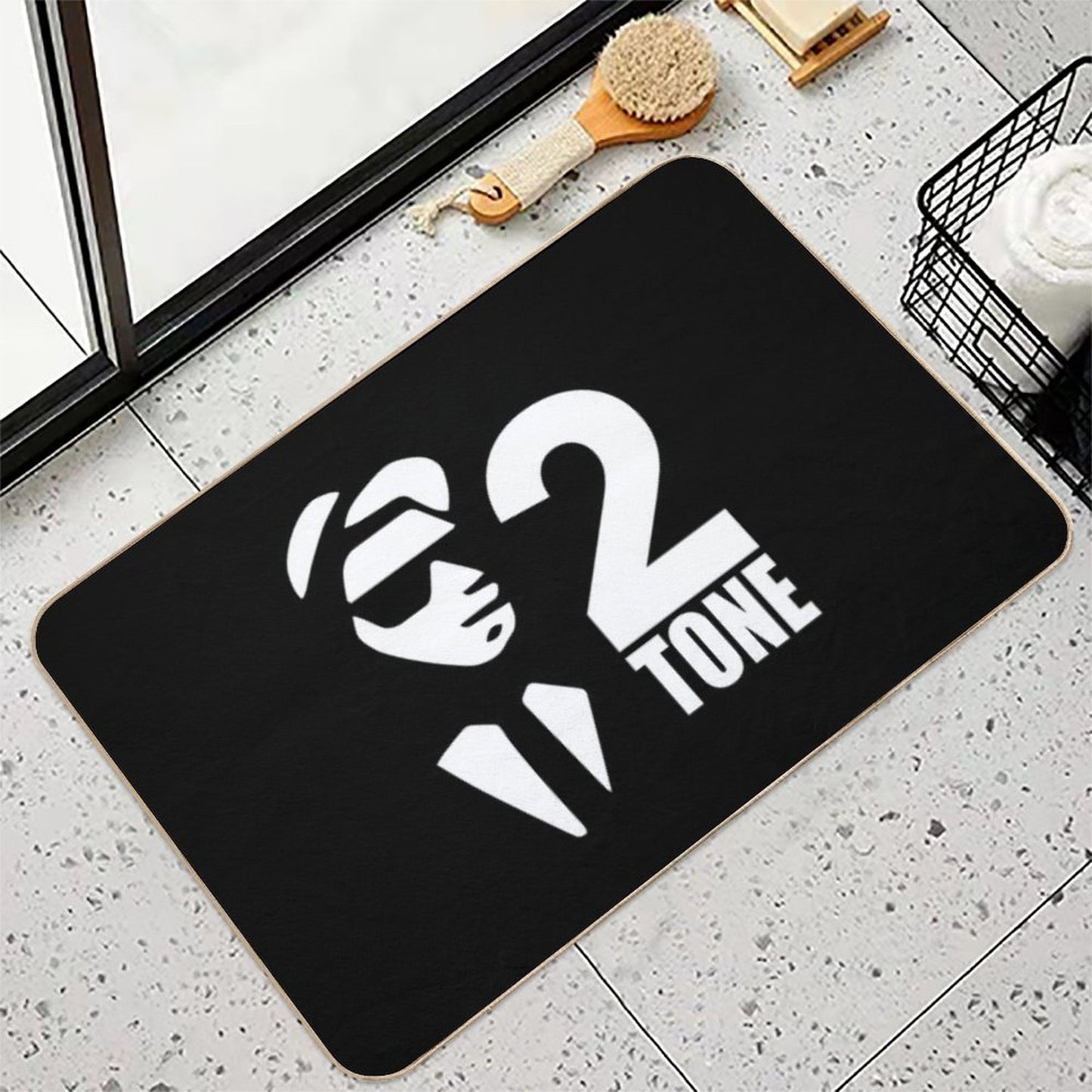 2 Tone Slip-Resistant Bath Mat