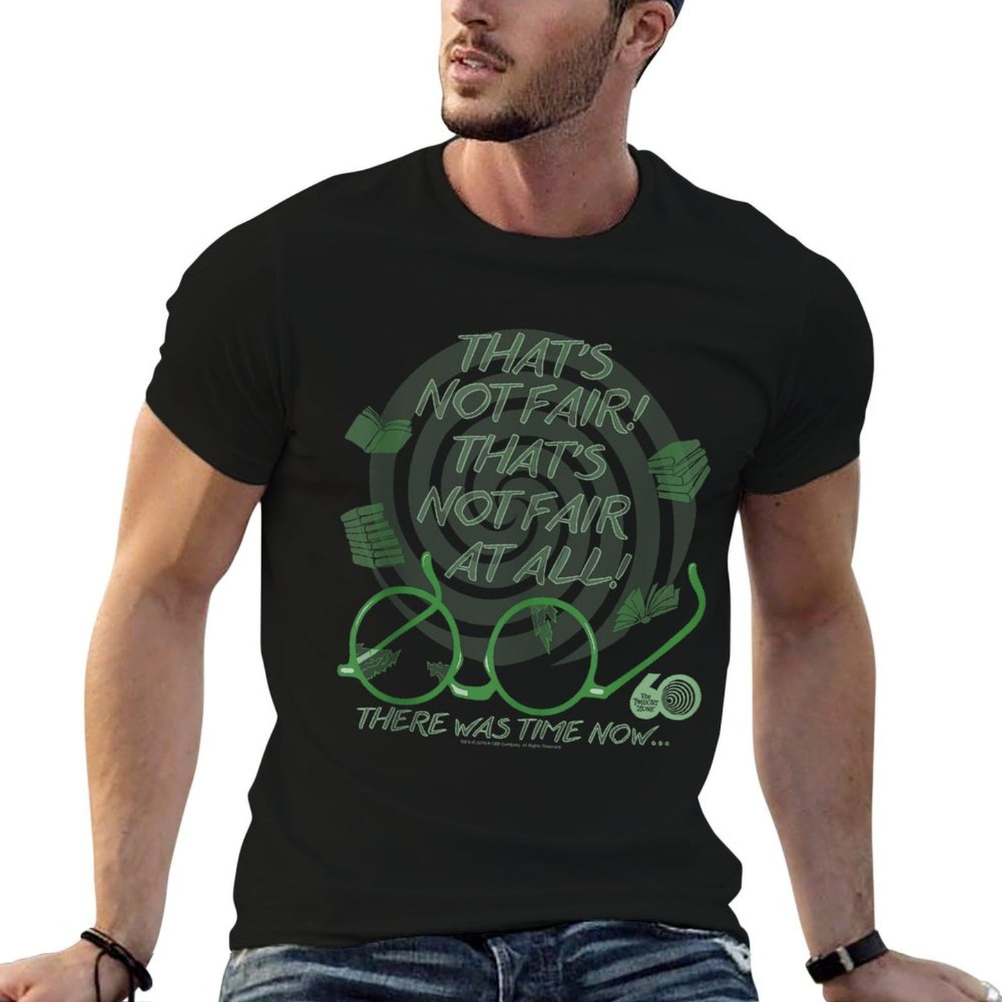 The Twilight Zone 60th Anniversary There Was Time Now Text Relaxed-fit T-Shirt
