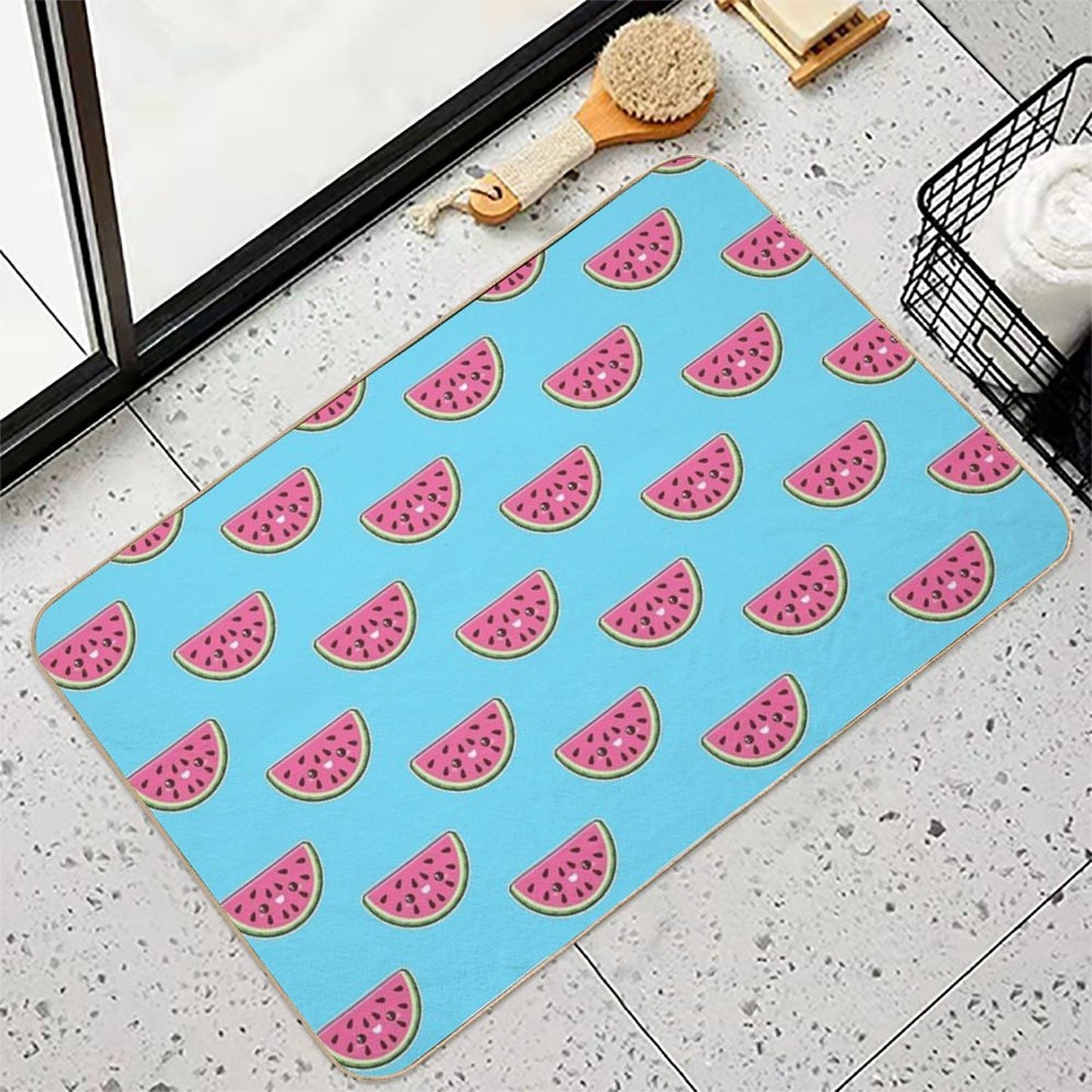 Kawaii Watermelon Slice Rapid-Drying Bath Mat