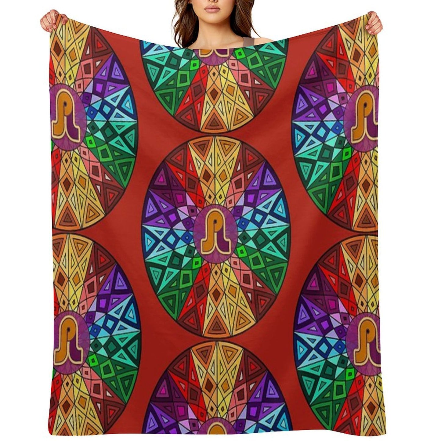 Pretty Lights - Rainbow Geometric Mandala - Psychedelic Funkadelic Trippy Festival Hallucinogen Quick-dry Throw Blanket