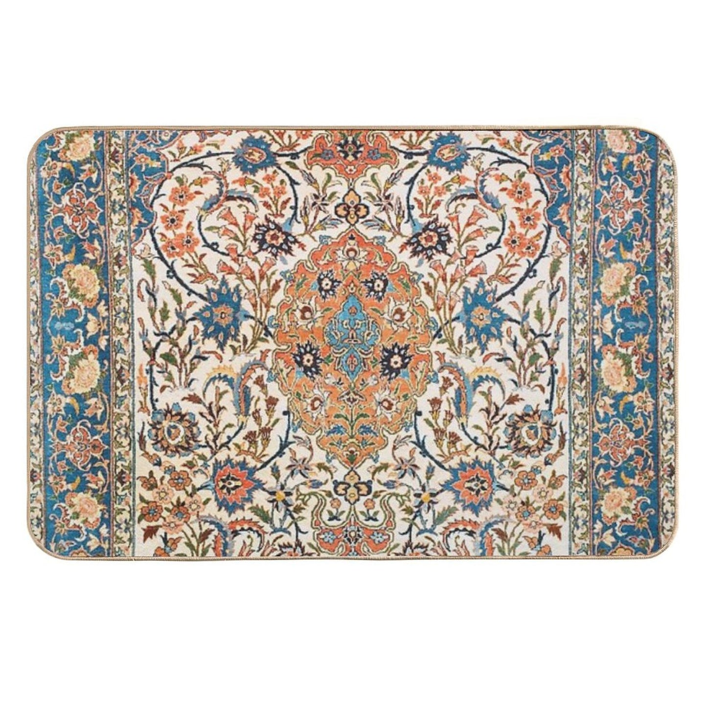 Isfahan Antique Central Persian Carpet Print Easy To Clean Bath Mat