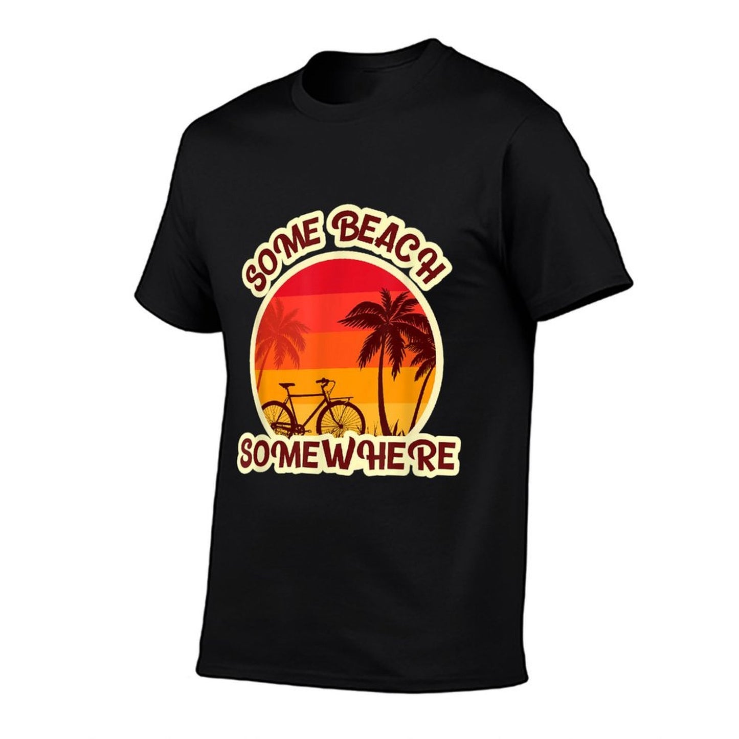 Some Beach Somewhere Unique Vintage Sunset Ocean Beaches Easy-care T-Shirt
