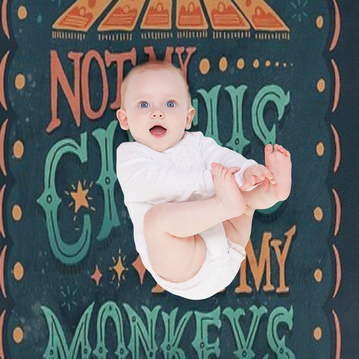 Not My Circus Not My Monkeys Comfort Throw Blanket