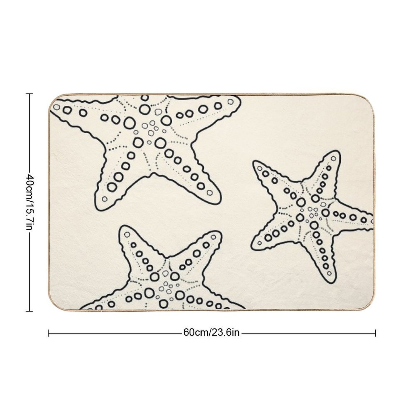 Starfish Bunch Blacksand Dirt-Trapping Bath Mat