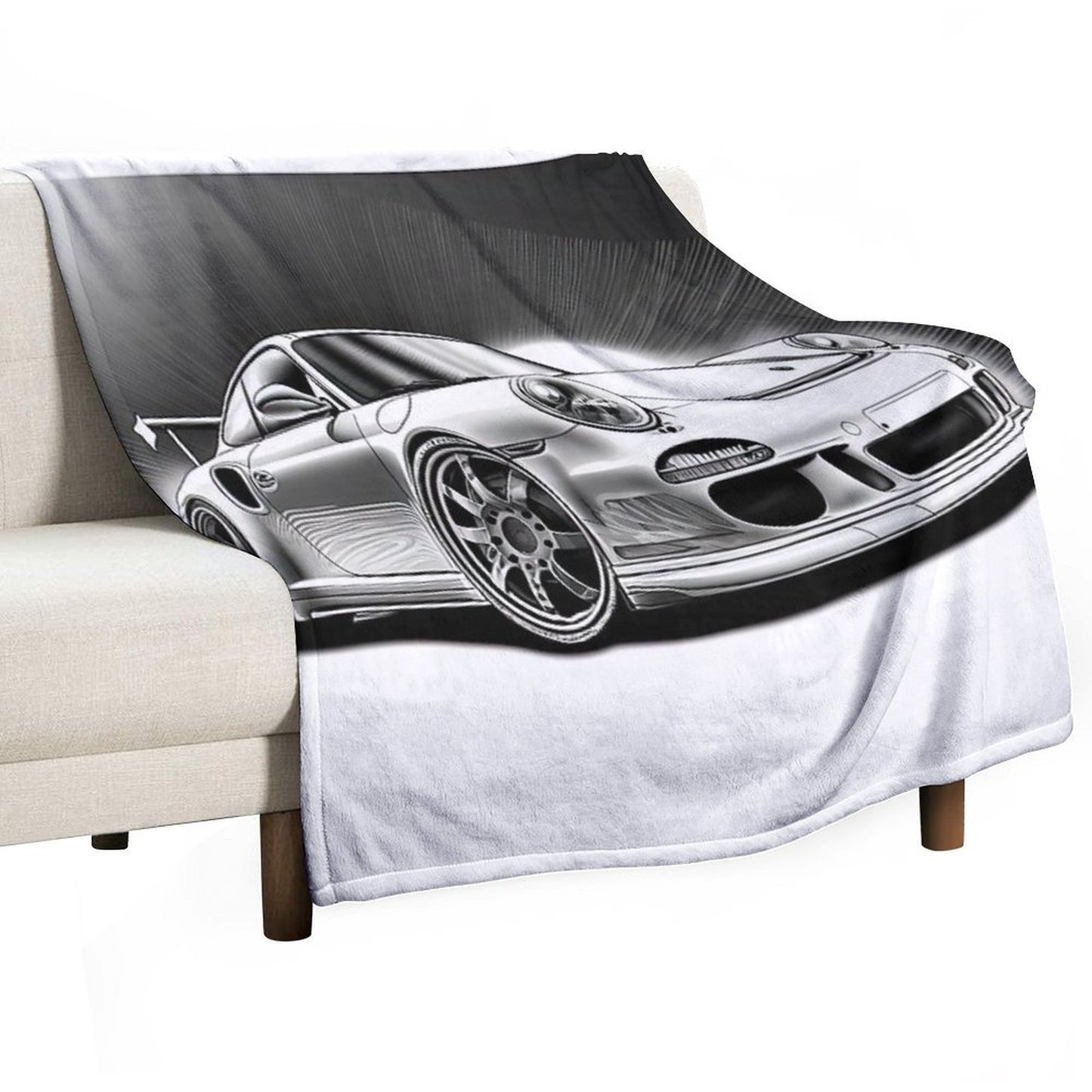 The Legend of The Porsche Brand Premium Throw Blanket