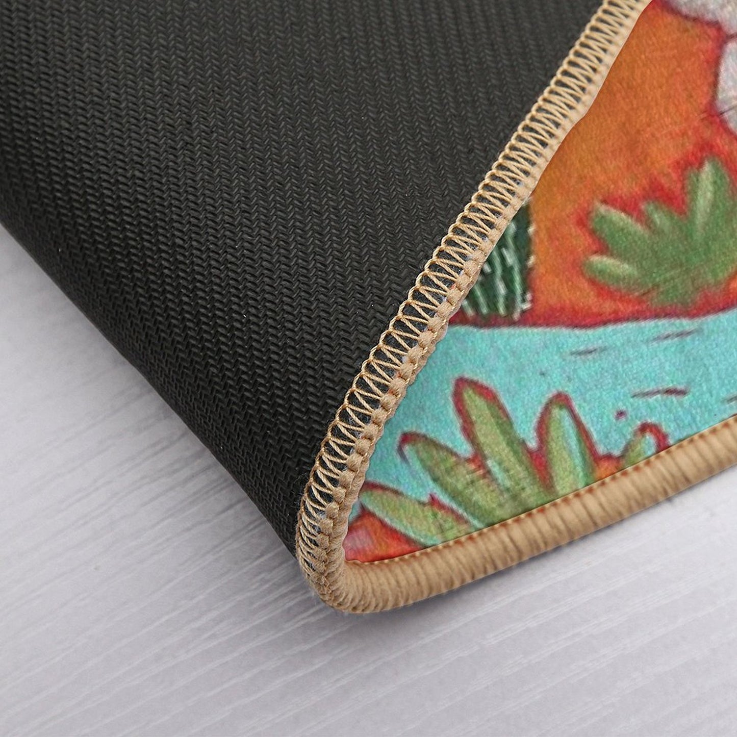 The Roadrunner And Cat Friend Non-Slip Bath Mat