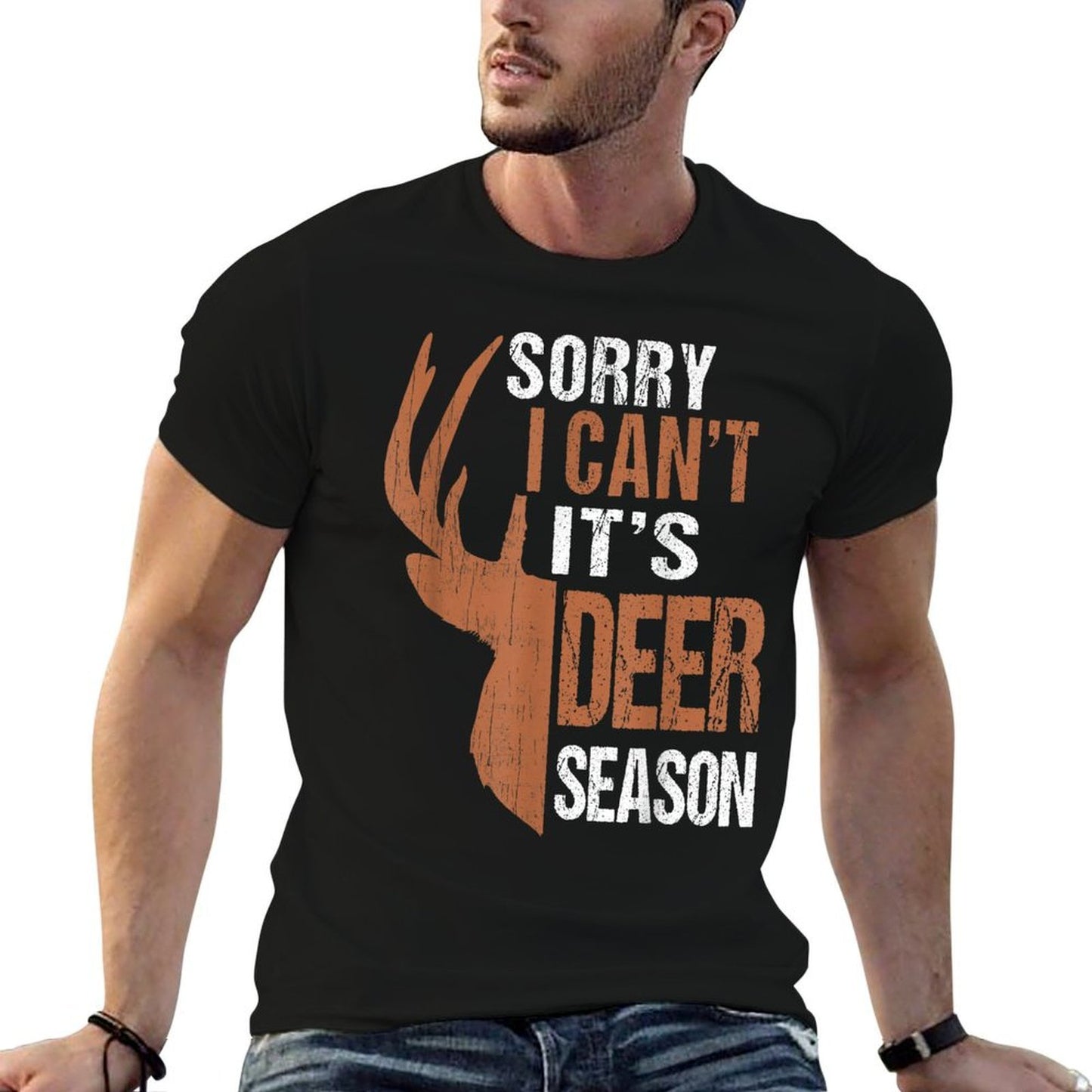 Hunting Sorry Deer Season Funny Hunter Dad Father Day Gift Summer-ready Fabric T-Shirt