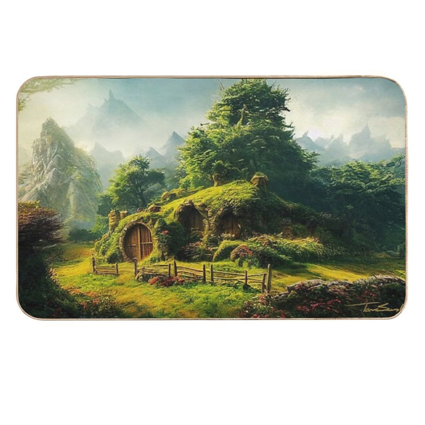 Good Morning Shire Dirt-Trapping Bath Mat