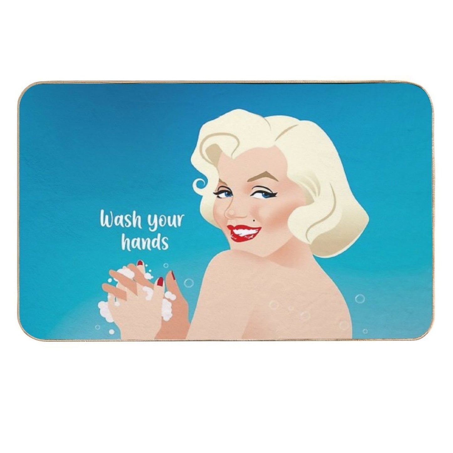 Wash Your Hands High-Traffic Bath Mat