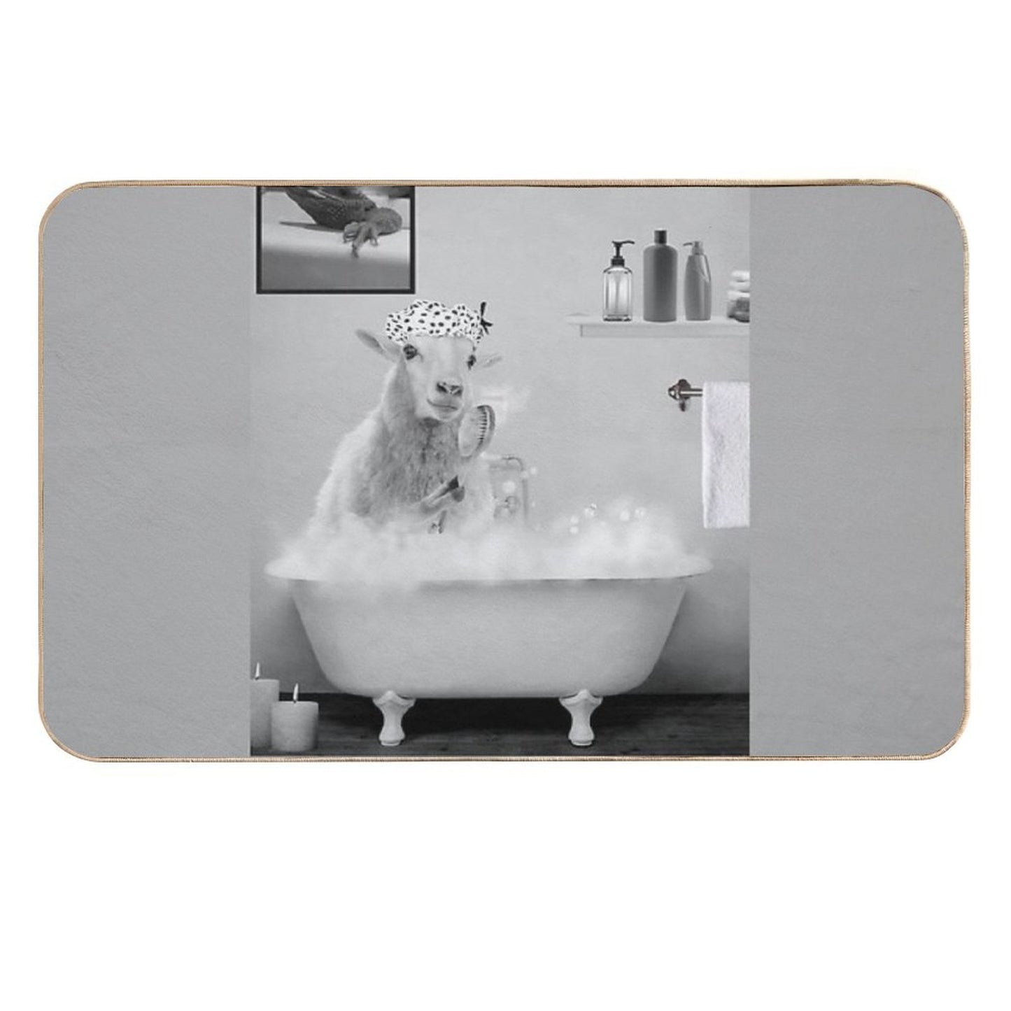 Sheep on Bathtub Bubble Bath Multi-Purpose Bath Mat