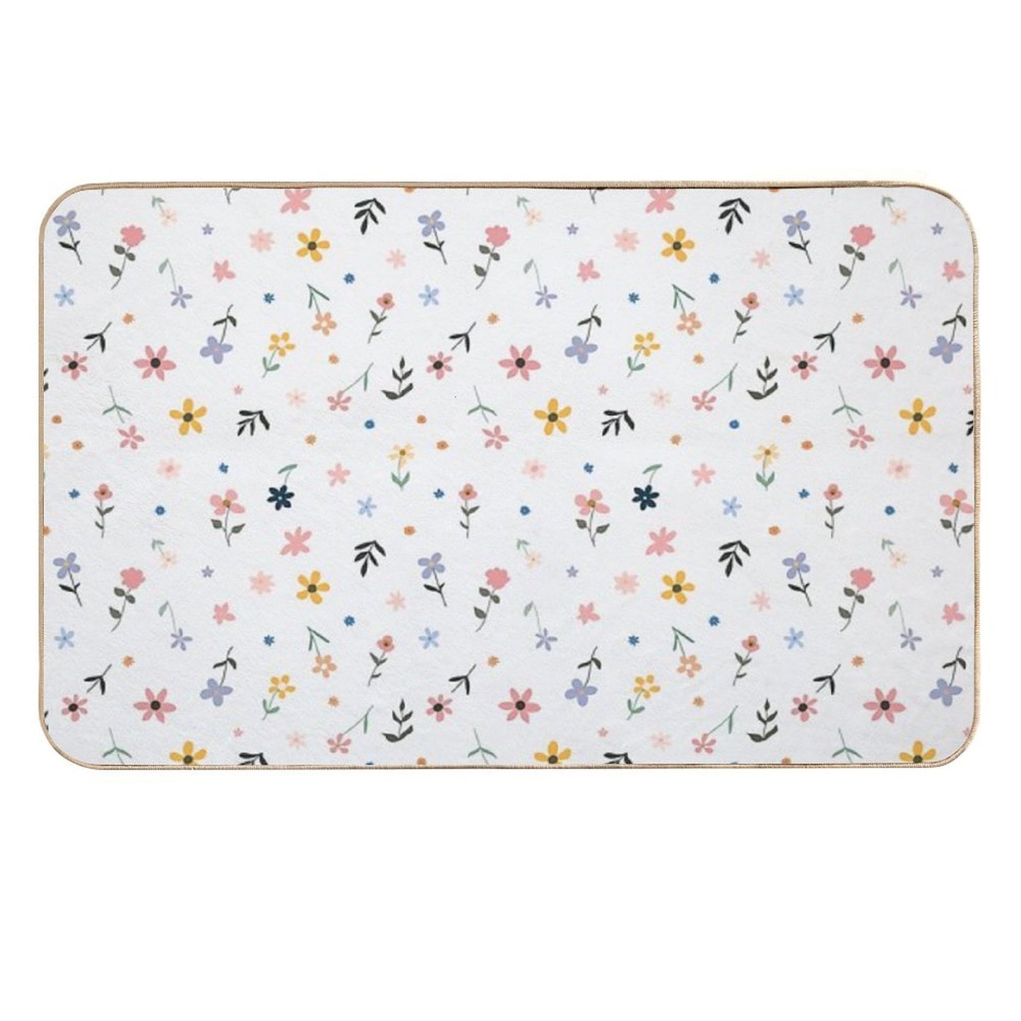 Scattered Flowers Dirt-Trapping Bath Mat