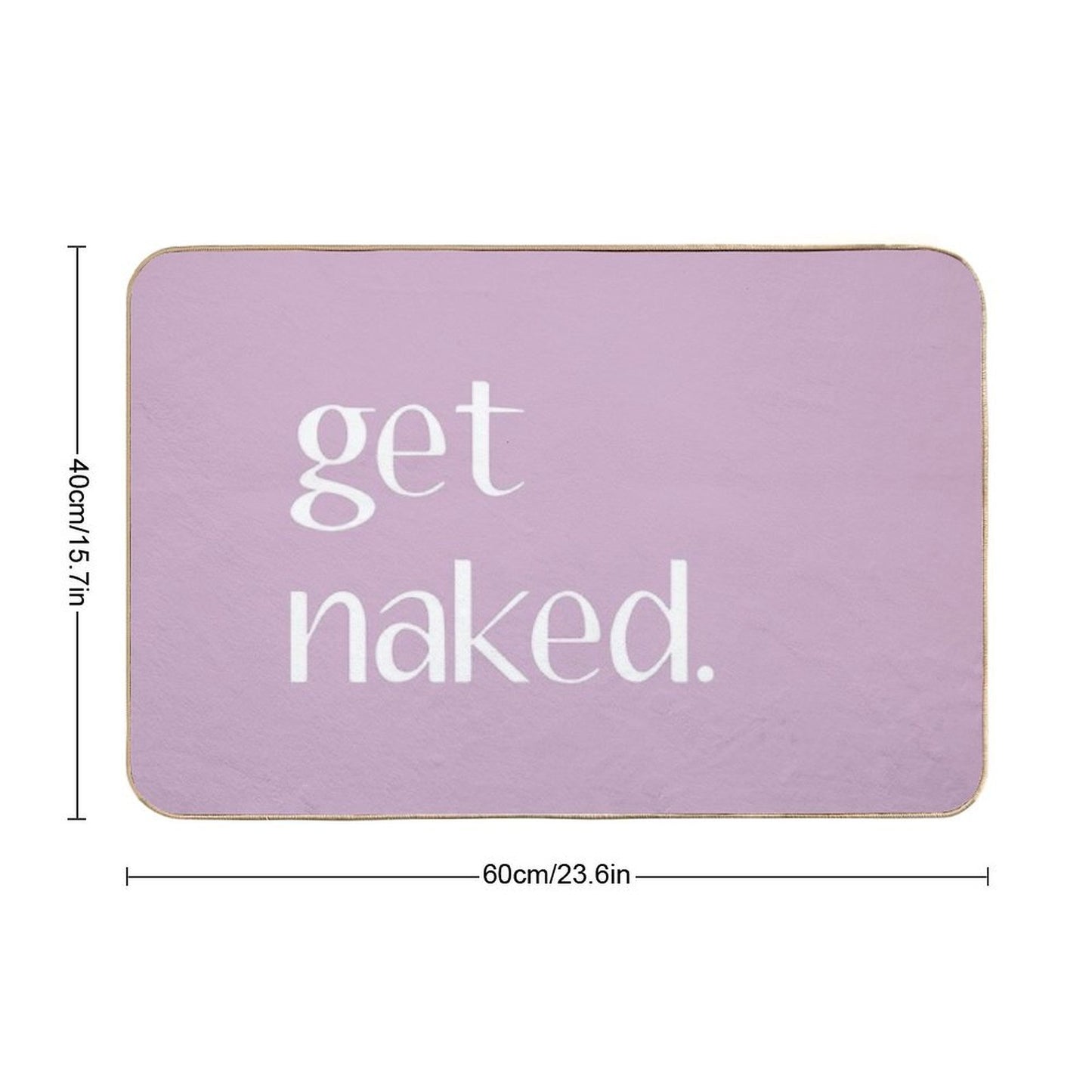 Get Naked. (Black) Anti-Trip Bath Mat