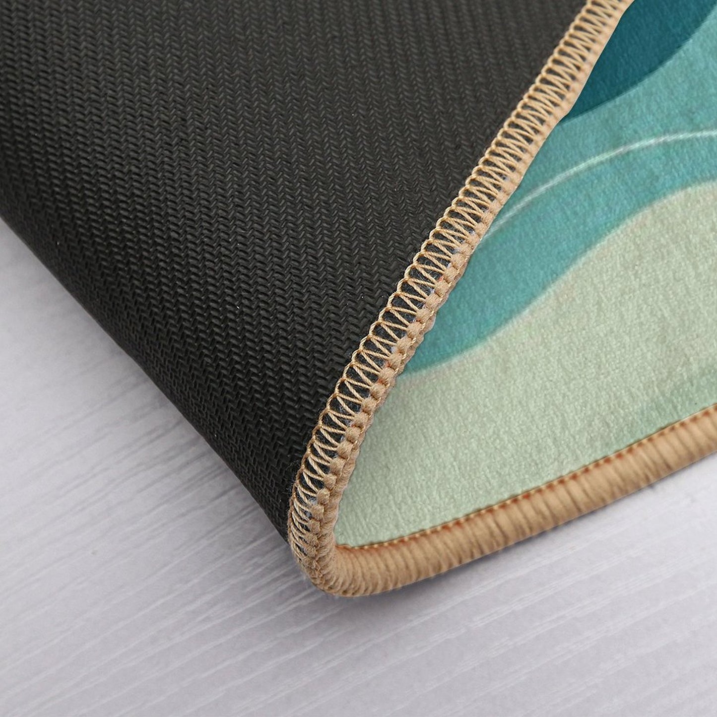 Pattern Design Decor Ideas Inspiration Waves Minimalist Aesthetic Stain-Proof Bath Mat