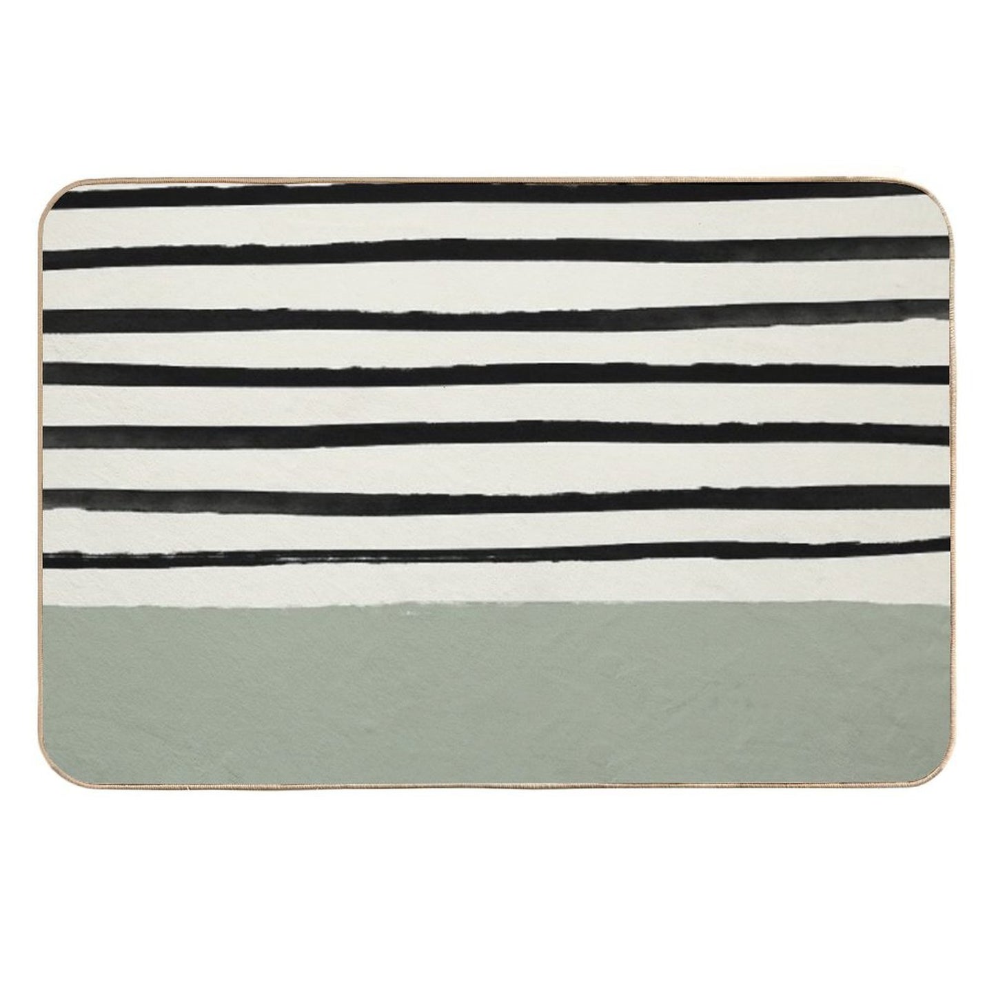Sage X Stripes Durable Bath Mat