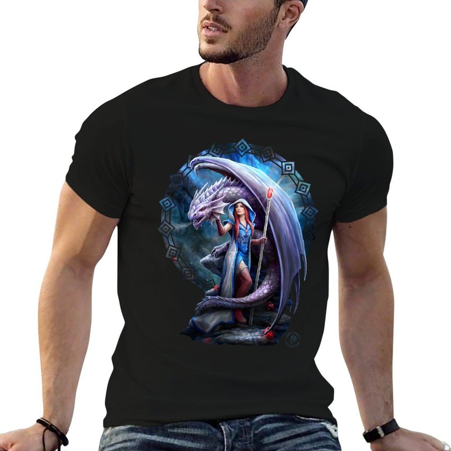 Dragon Mage Fantasy Anne Stokes Collection Durable T-Shirt