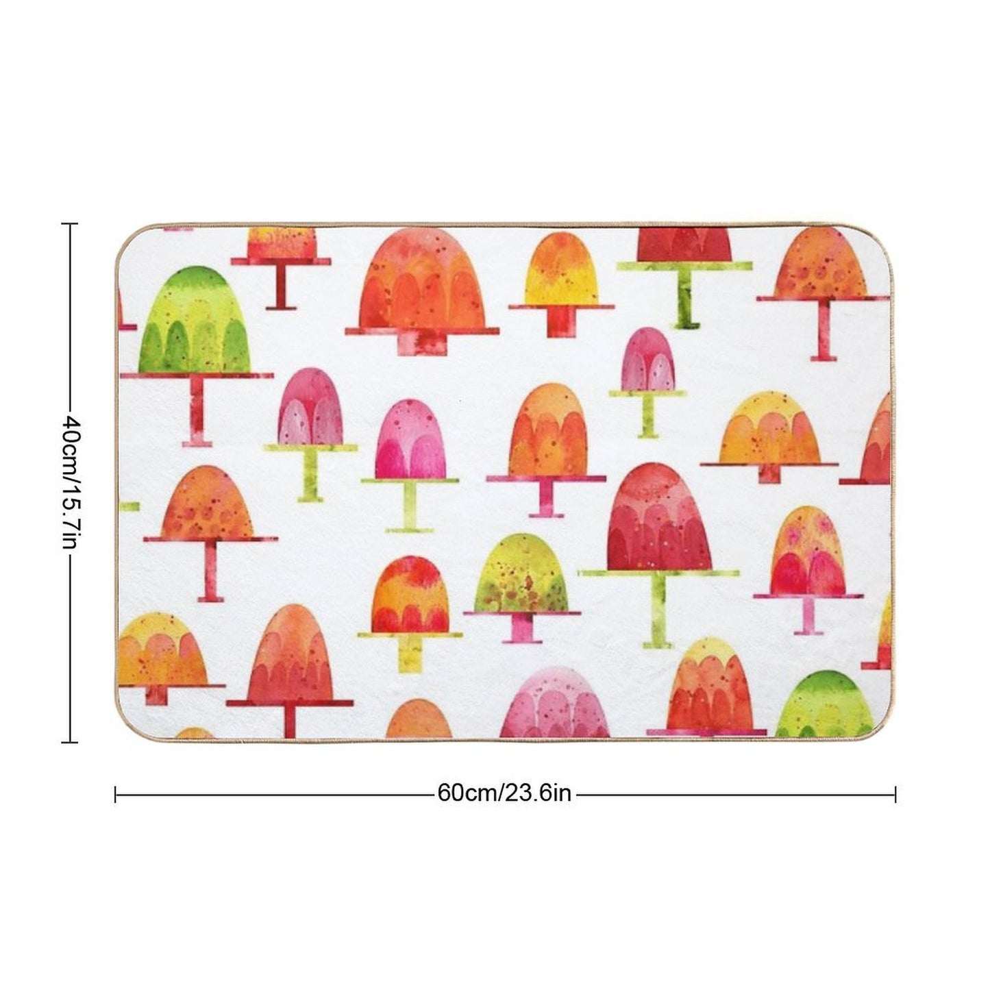 Jellies on Plates Rapid-Drying Bath Mat