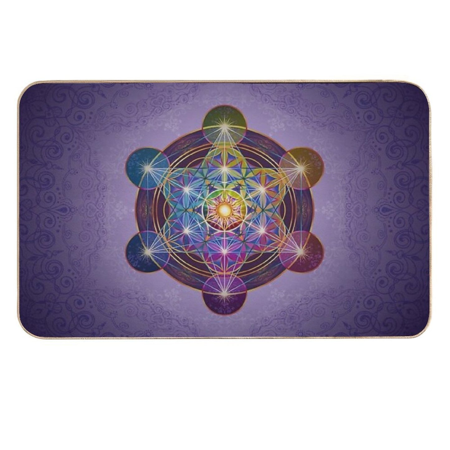Metatron's Cube Merkabah Rapid-Drying Bath Mat