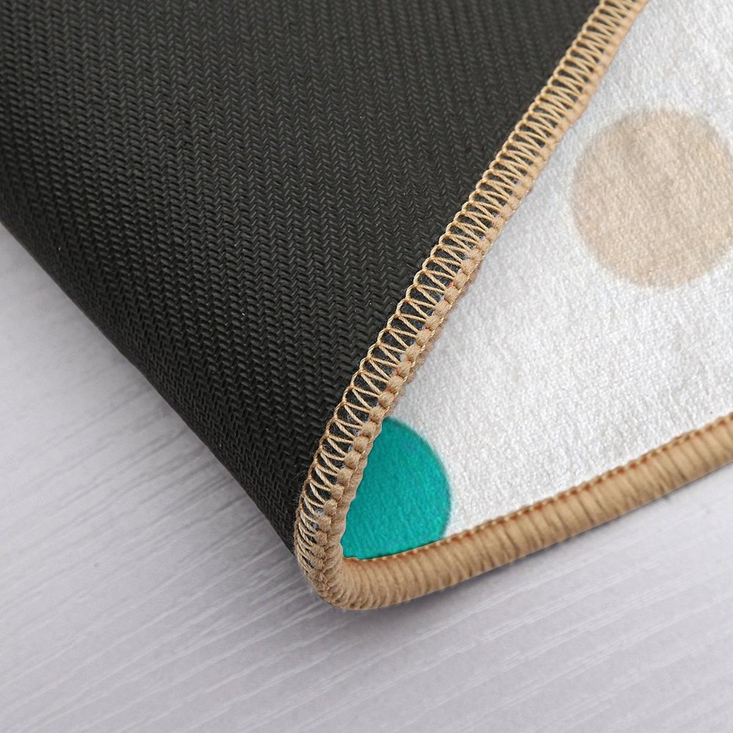 Colourful Dots Large on White Dirt-Trapping Bath Mat