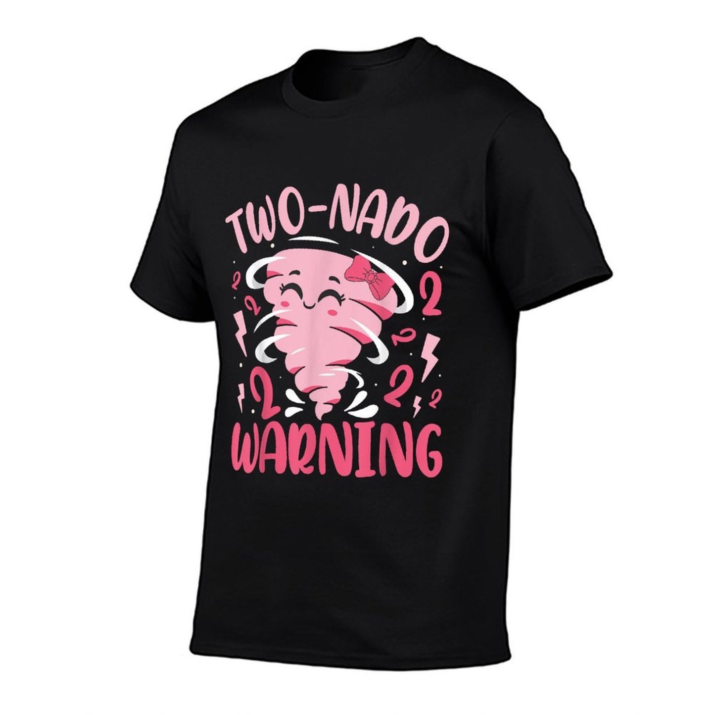 Two-nado Warning 2nd Birthday Pink Tornado Birthday Slim-fit Cut T-Shirt
