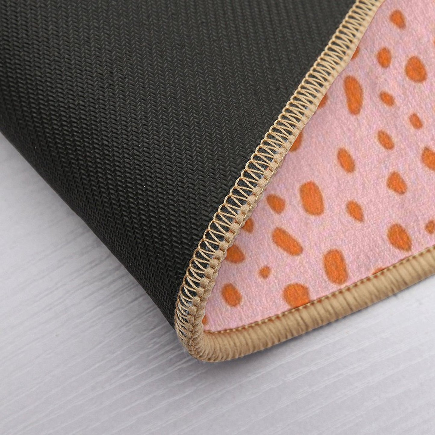 Animal Spots Pink And Orange Long-Lasting Bath Mat