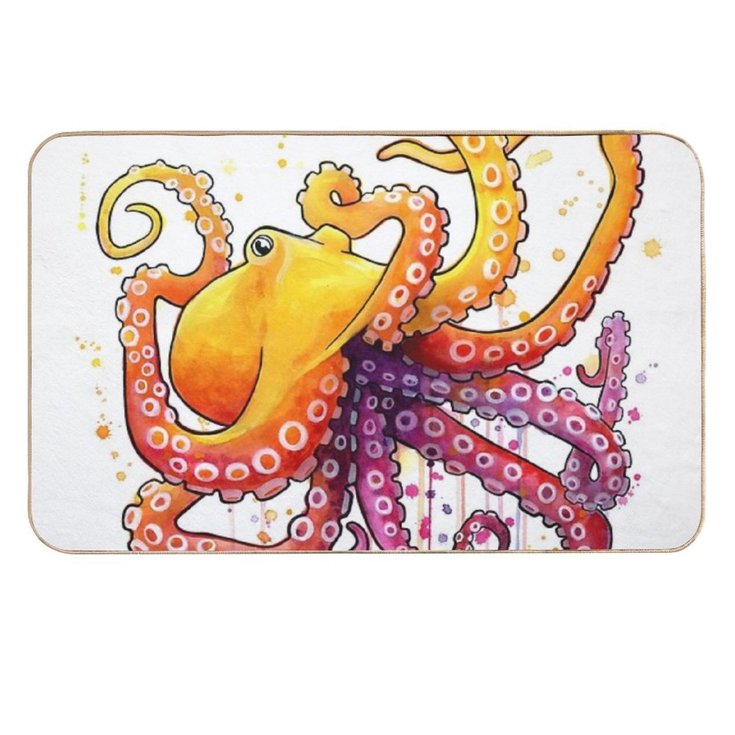 Octopus Sunrise Odorless Bath Mat