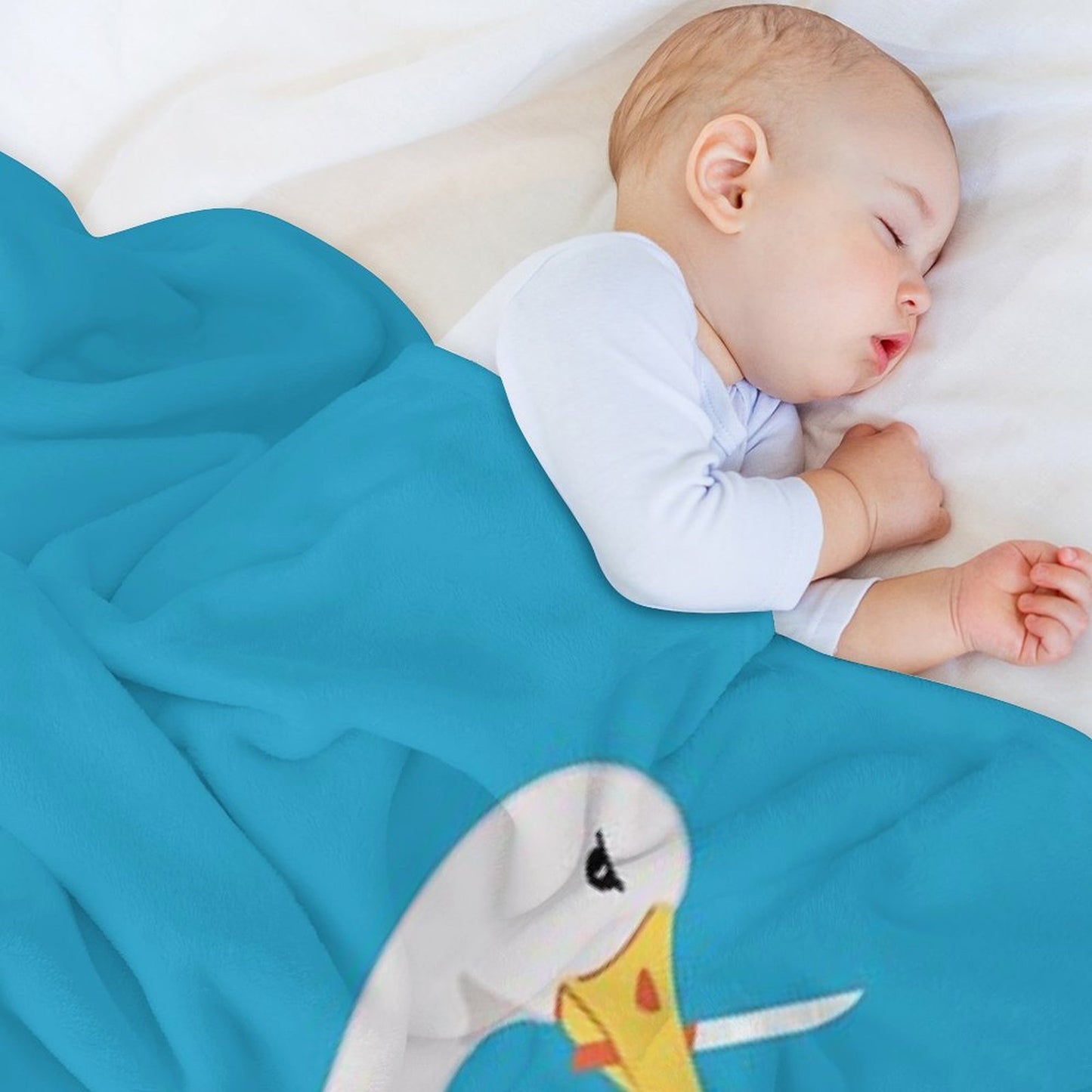 Dangerous Goose Holding A Knife Eco-conscious Throw Blanket