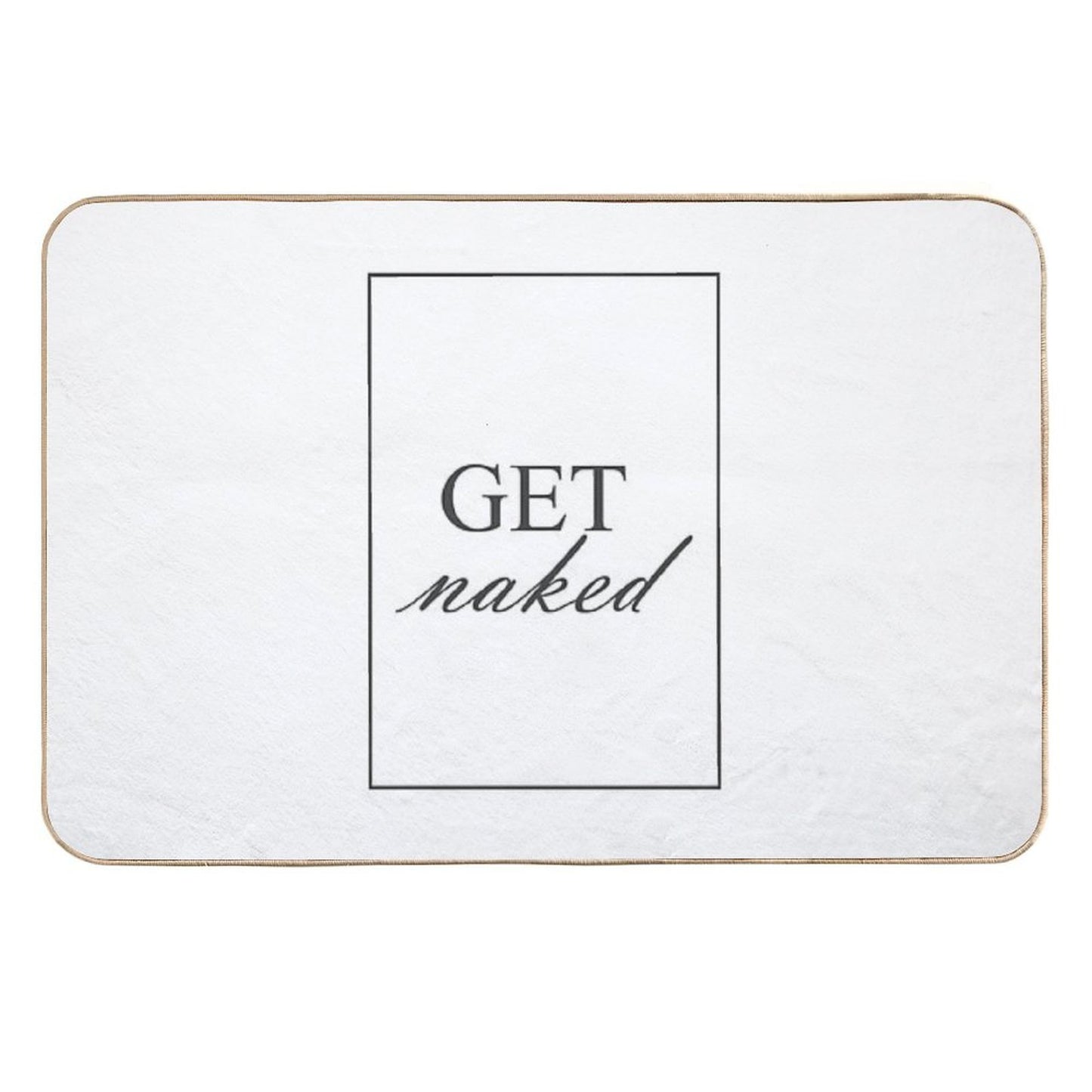 Get Naked 255 Watercolor Map Yoga Quote Definition Slip-Resistant Bath Mat